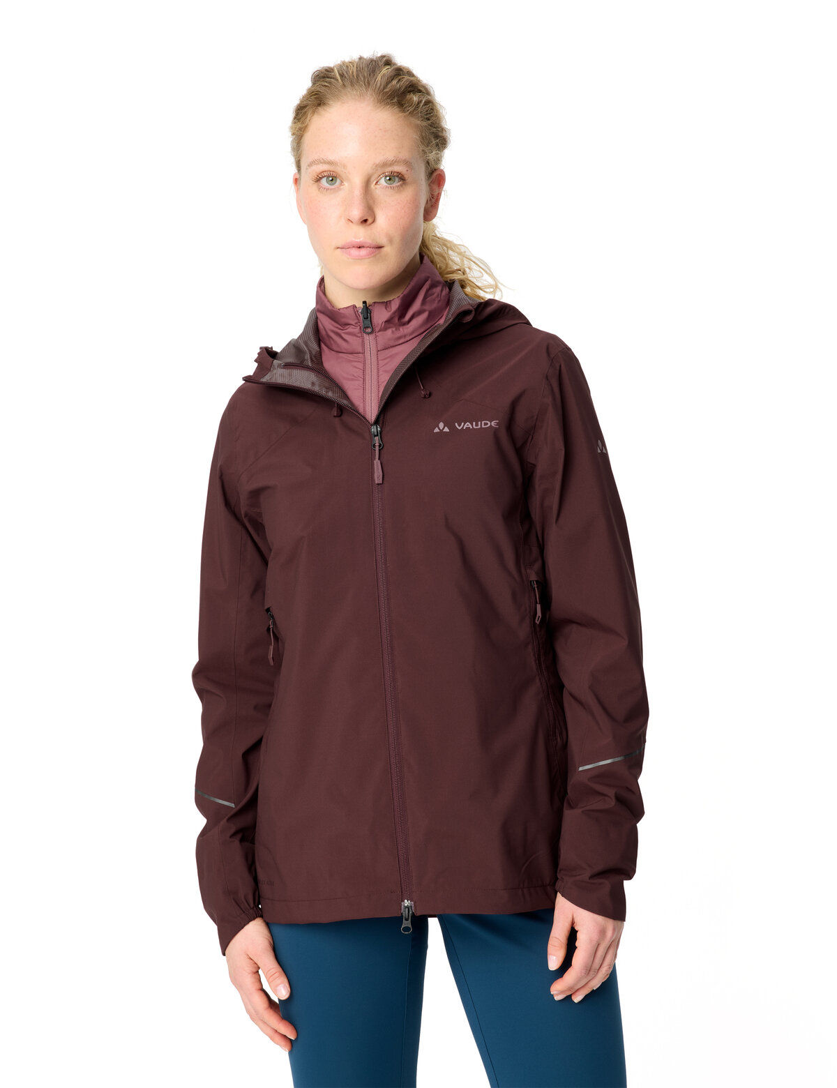 VAUDE 3-in-1-Funktionsjacke "WOMENS YARAS 3IN1 JACKET II" 2 Stk. tlg. für Radsport, wasserabweisende Reißverschlüsse, mit Lyocell-Fasern