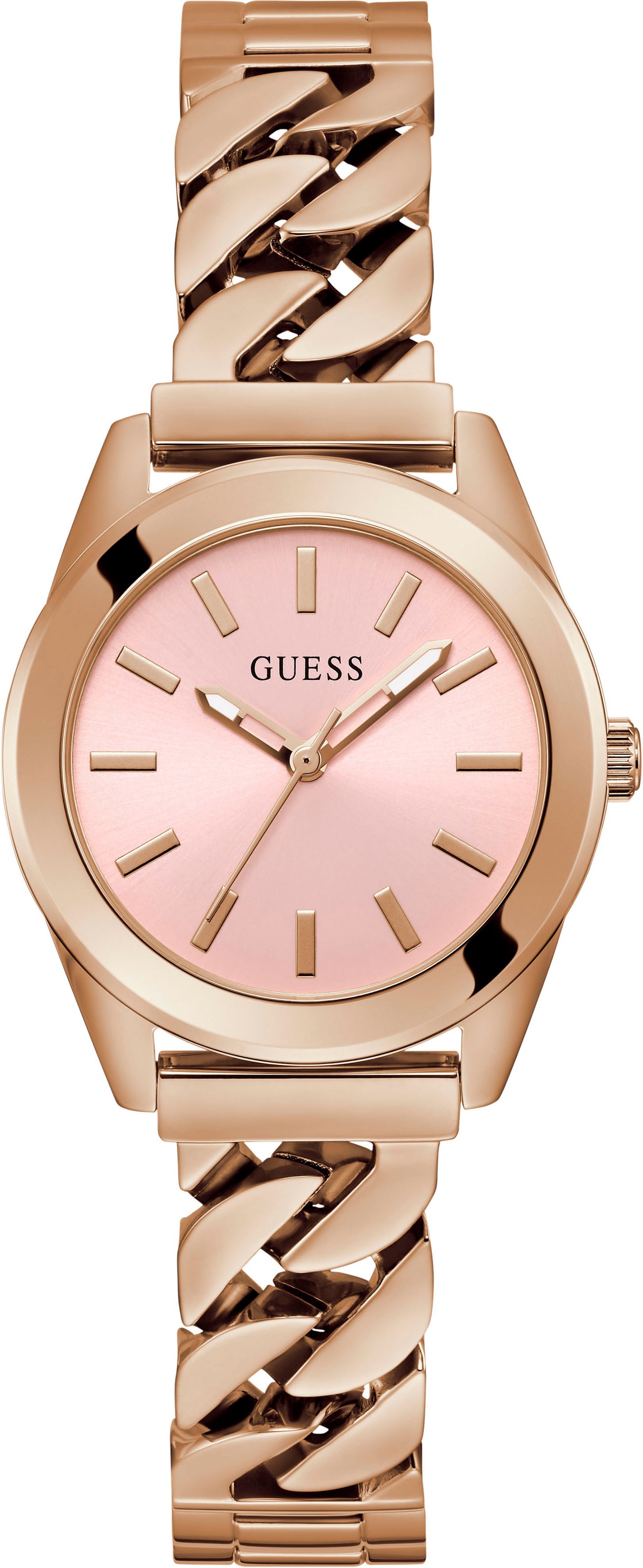 GUESS Damen Quarzuhr "SERENA", gold, Armbanduhren, Armbanduhr, Damenuhr