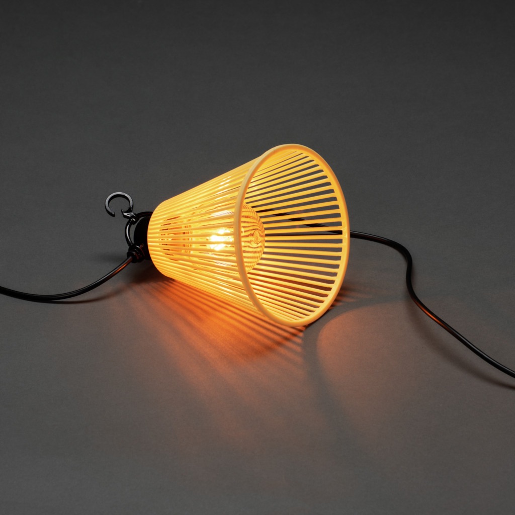 KONSTSMIDE LED-Lichterkette, 10 klare Birnen / bernsteinfarbene Dioden