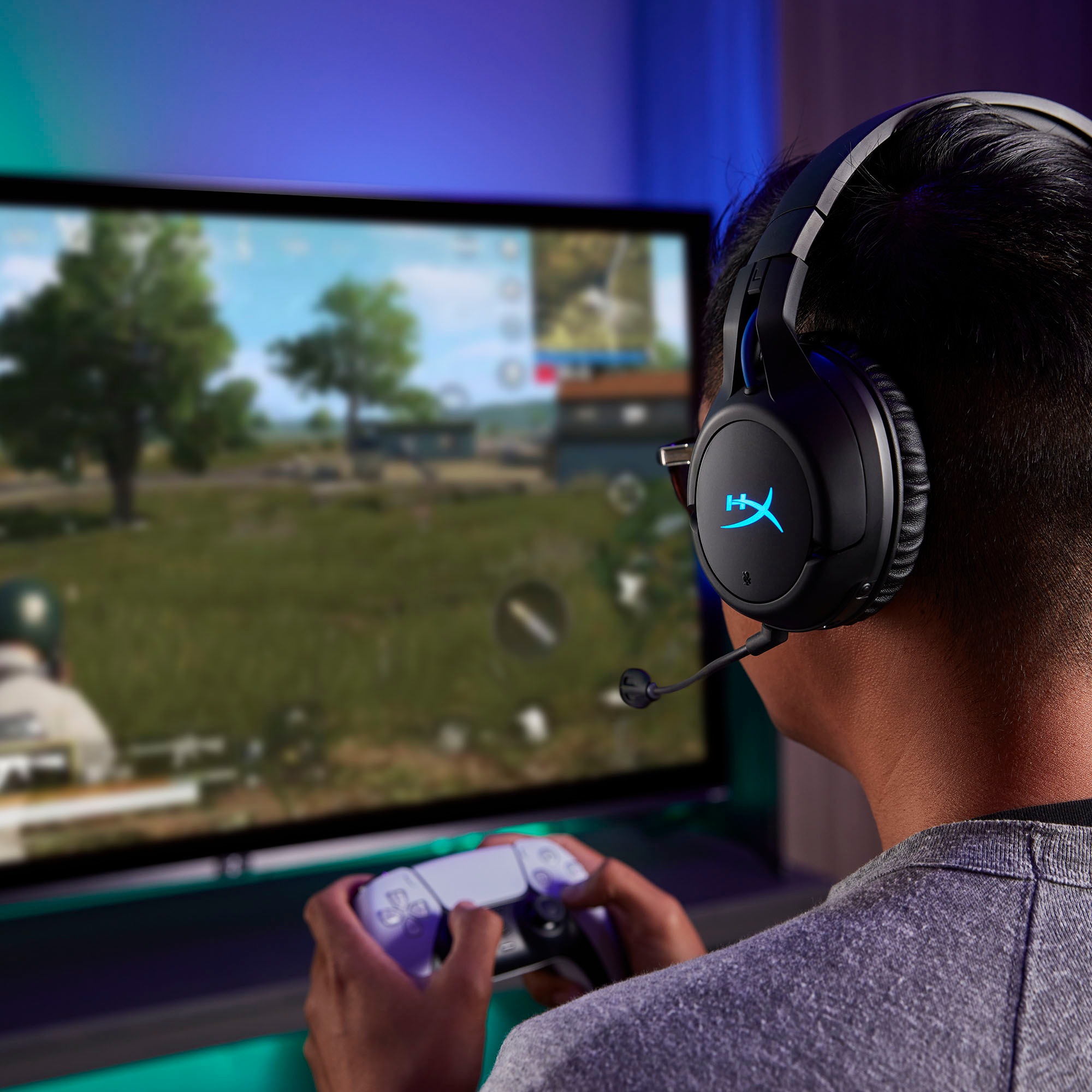 HyperX Gaming-Headset »Cloud Flight Wireless Black/Blue für PlayStation«, Wireless, Mikrofon abnehmbar-Rauschunterdrückung