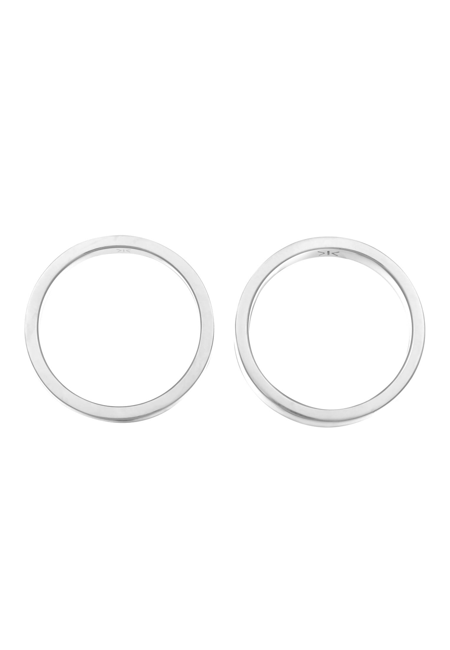 Kuzzoi Silberring »Ring Herren 925 Sterling Silber Basic 2er-Set«