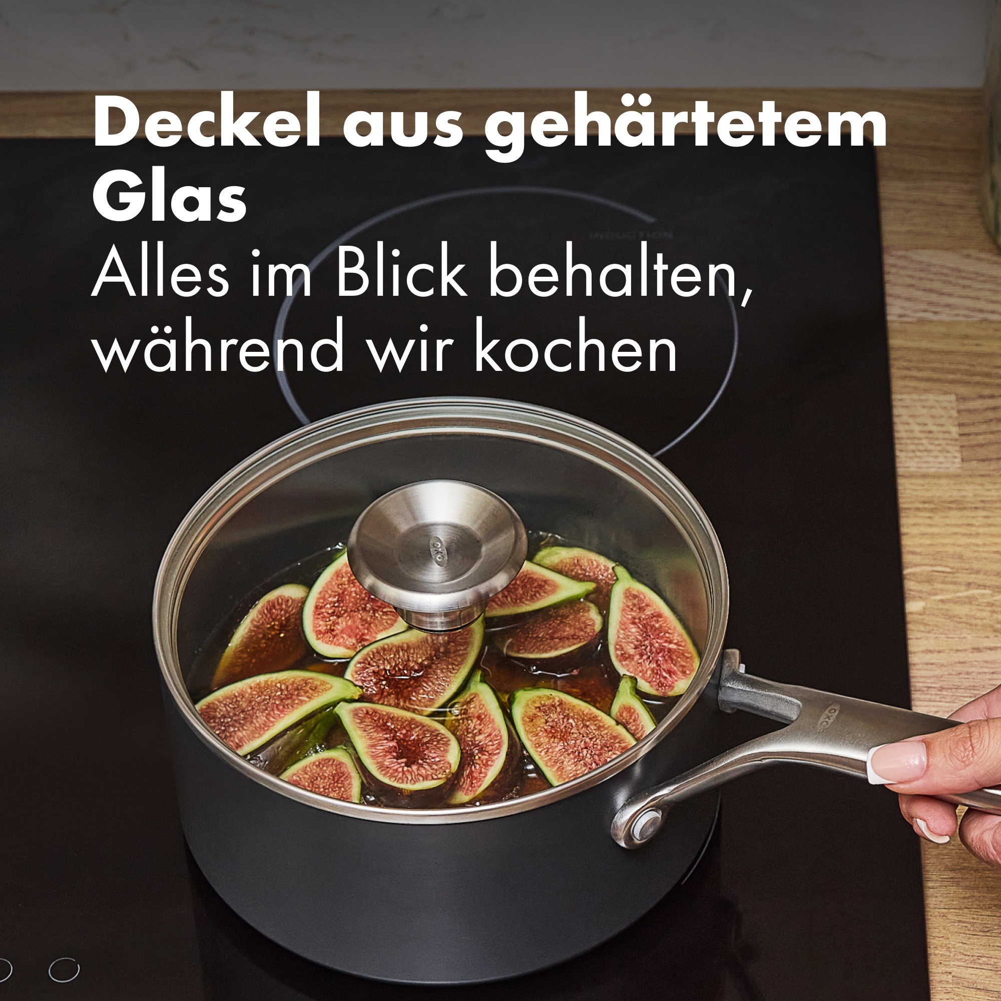 OXO Good Grips Topf-Set »Ceramic Professional Antihaft 10-teiliges Kochgeschirr-Set« Set, 10 tlg. Edelstahl | Keramik