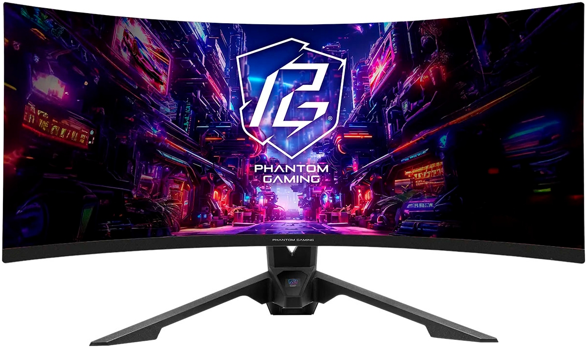 ASROCK Curved-LED-Monitor "PG34QR", B:80,9cm H:36,6cm T:12cmschwarz, Monitore