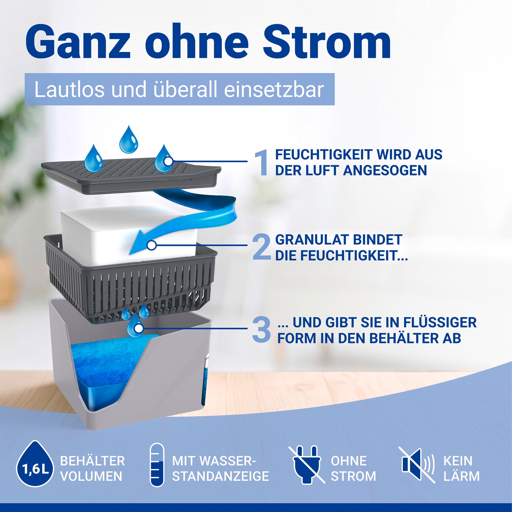 WENKO Luftentfeuchter »Cube« für 80 m³ Räume