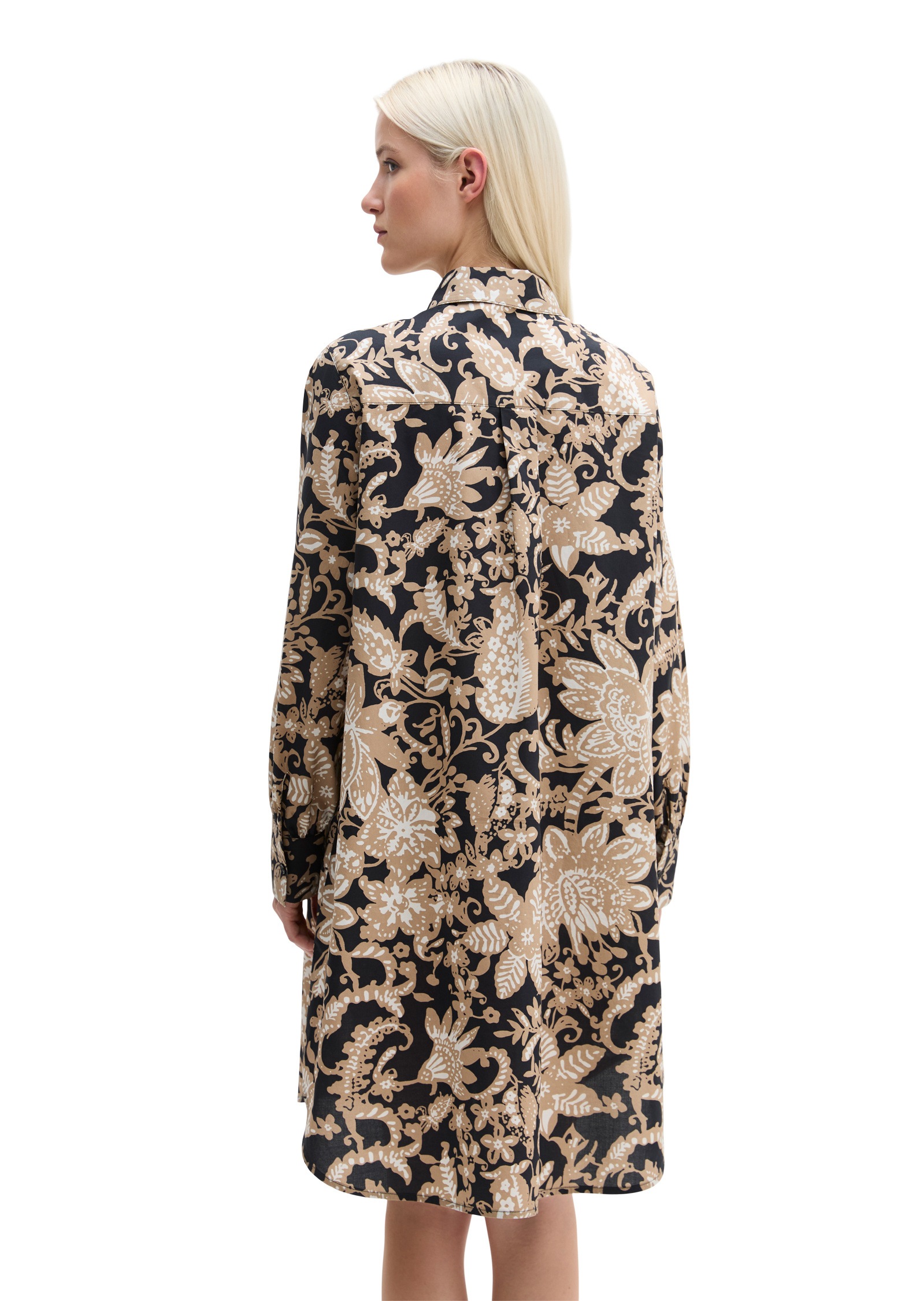 Marc O'Polo Hemdblusenkleid »aus Papertouch-Popeline mit Allover-Print«