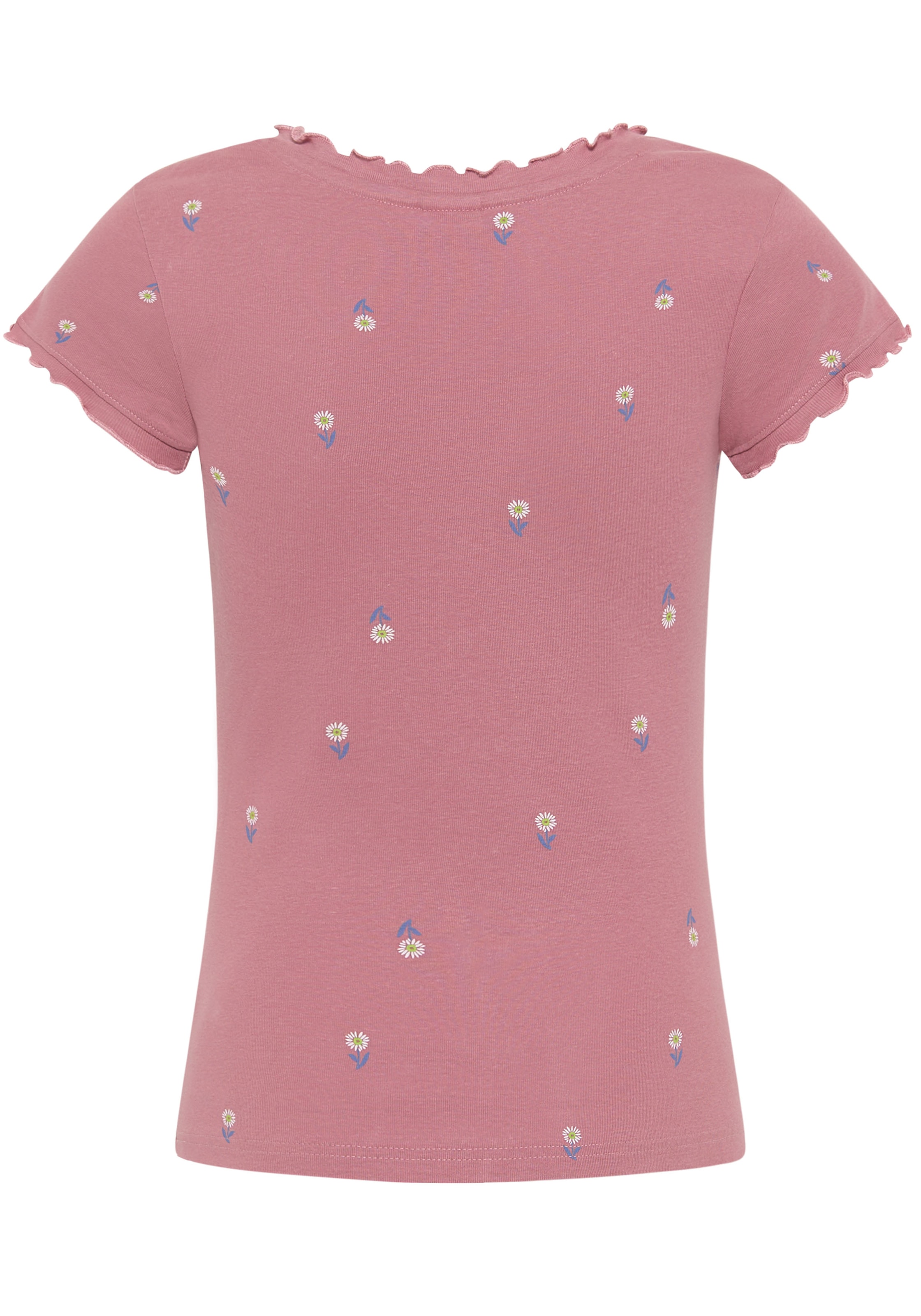 KangaROOS Kurzarmshirt, kurzärmelig, figurbetont, aus Baumwolle