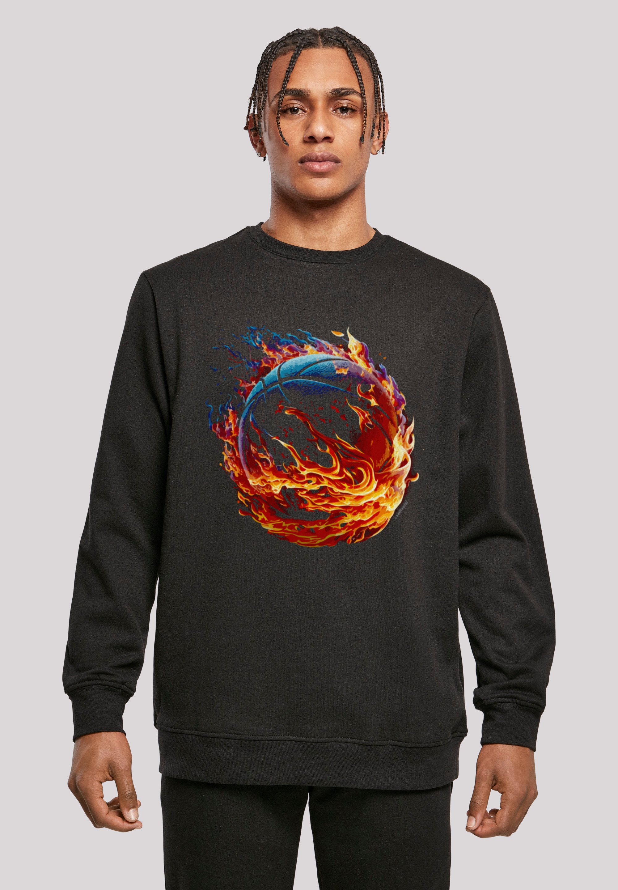 Kapuzenpullover »Basketball On Fire Sport CREW«, Print