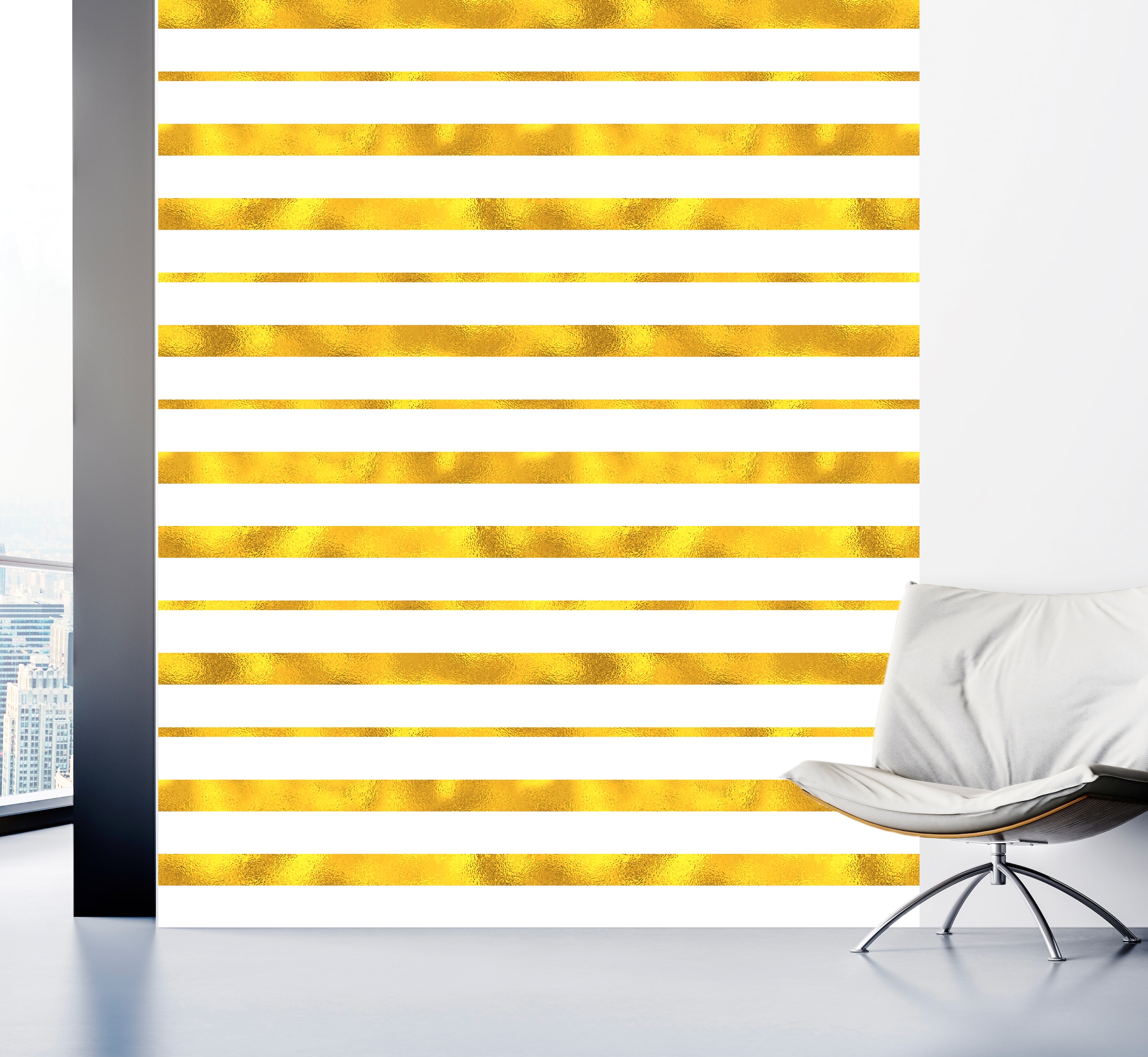 queence Vinyltapete »Carl«, Streifen, 90x250cm, selbstklebend, kinderleichte Anbringung, Sticker
