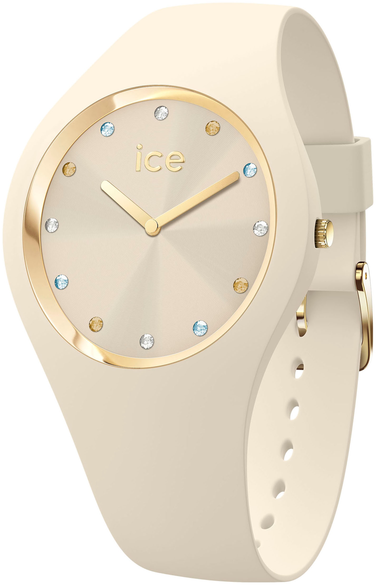 ice-watch Quarzuhr »ICE cosmos - Small+ - 2H (colour stones)«, Armbanduhr, Damenuhr, Silikonarmband, analog