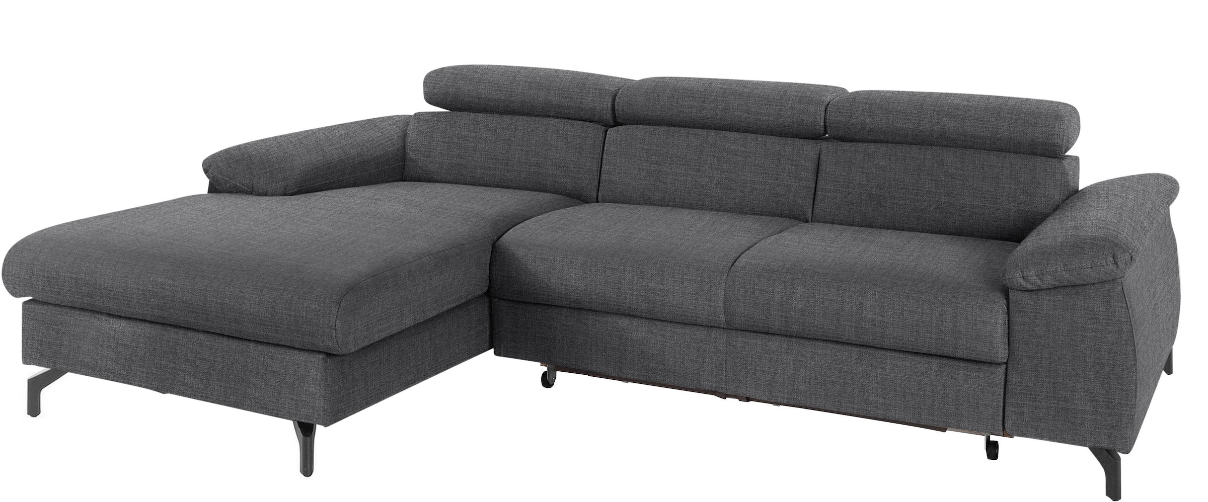 COTTA Ecksofa "Kitty L-Form, B: 242 cm" mit Kopfteilverstellung, optional Schlaffunktion & Bettkasten