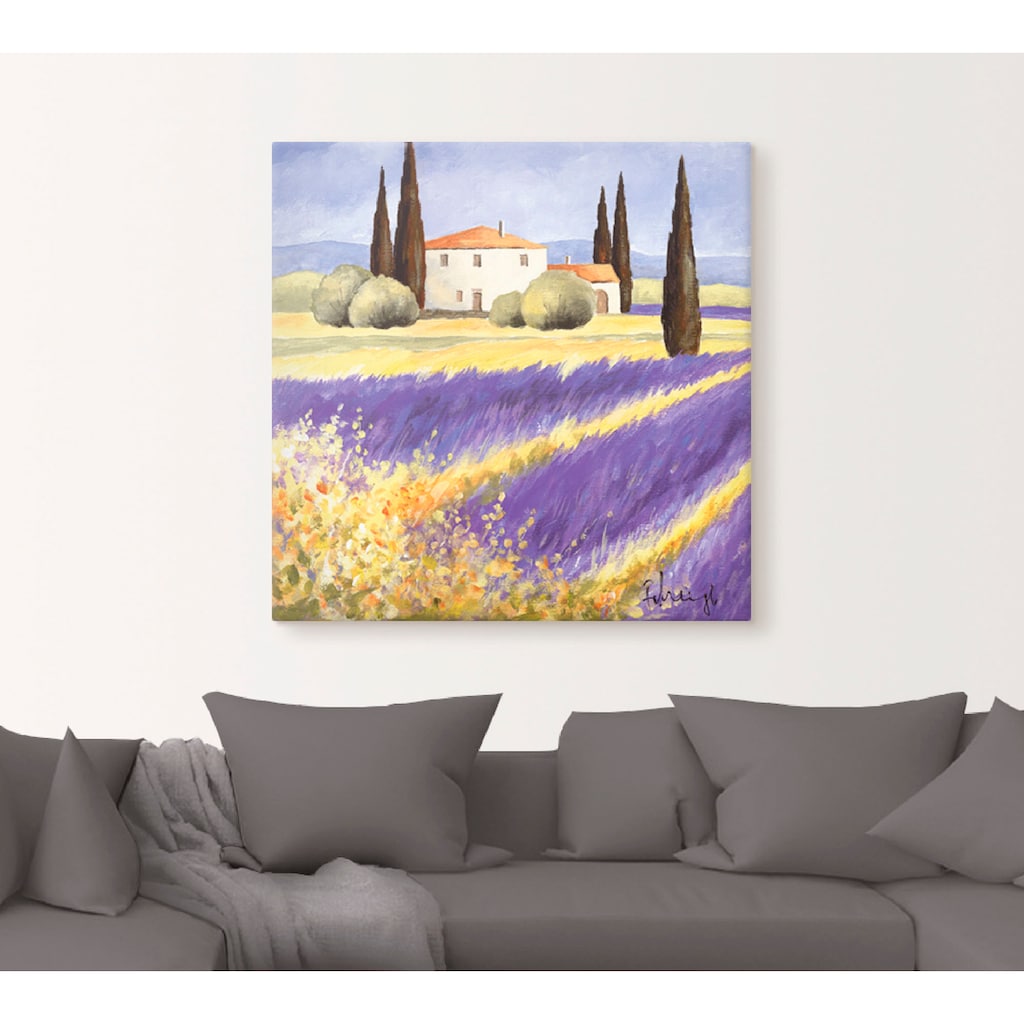 Artland Leinwandbild »Licht der Provence«, Felder, (1 St.)