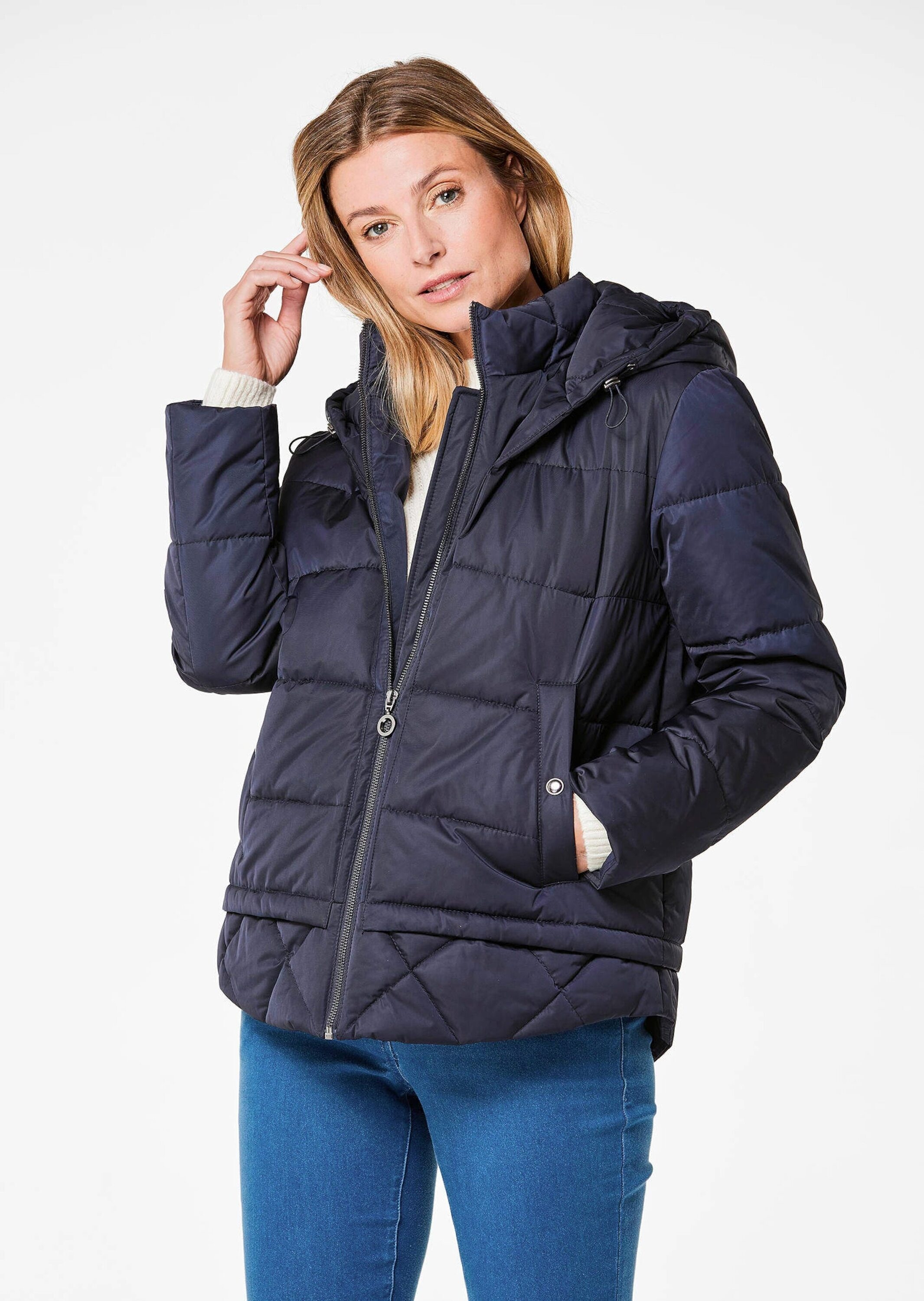GOLDNER Kurzjacke »Steppjacke Steppjacke mit Kapuze«