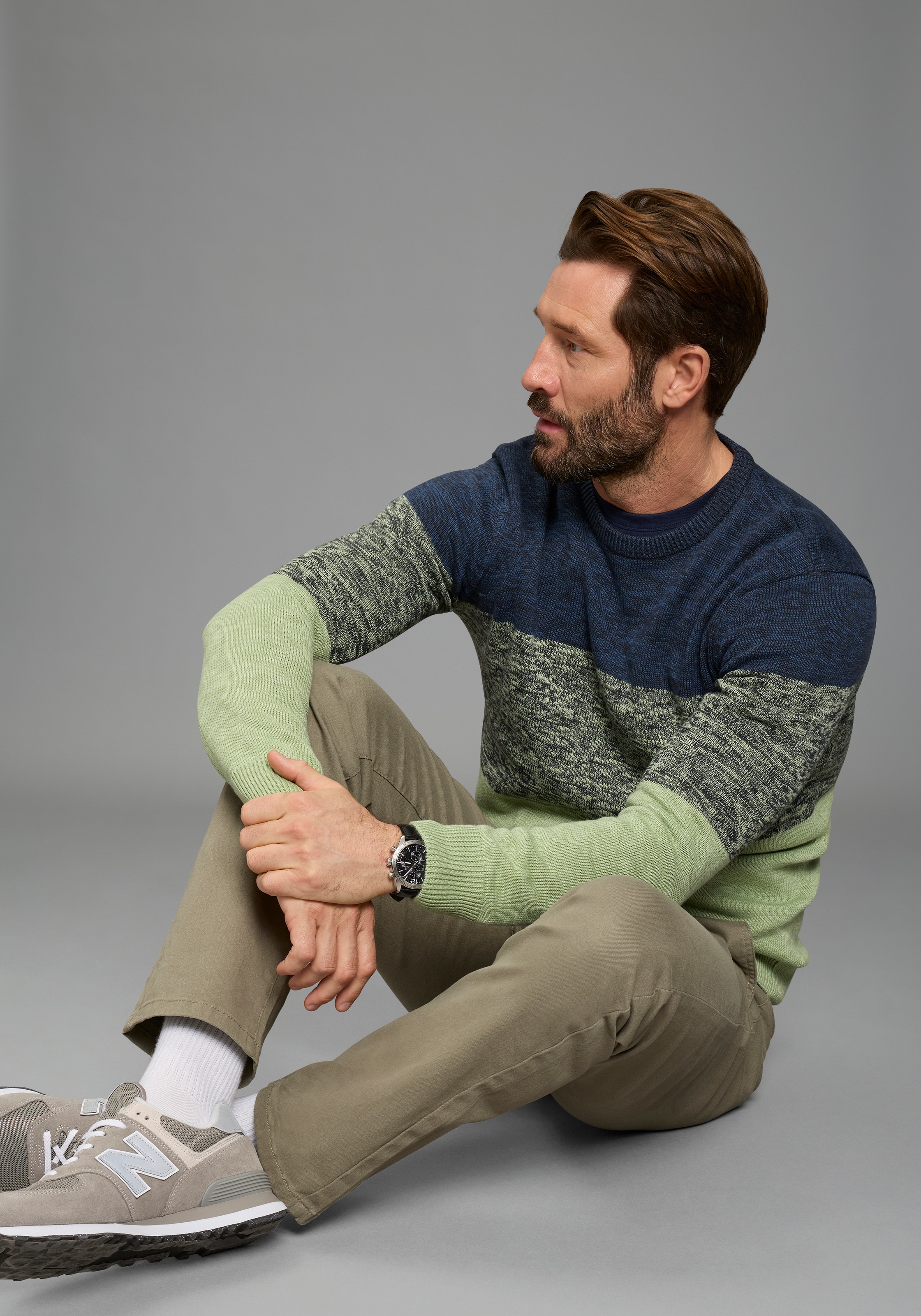 Mans World Rundhalspullover "Bis Größe 5 XL" mehrfarbig günstig online kaufen