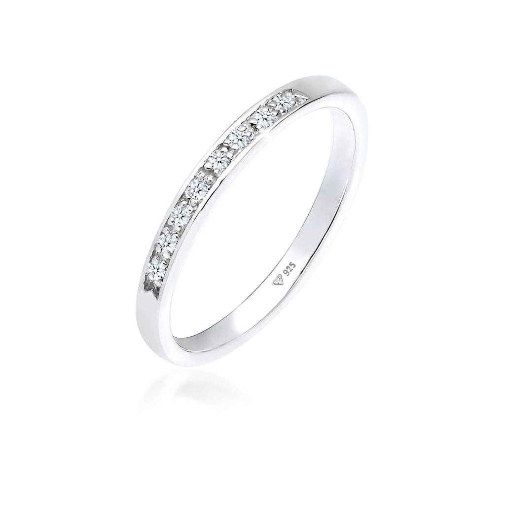 Elli DIAMONDS Verlobungsring »Aufsteckring Funkelnd Diamant (0.04 ct) 925 Silber«