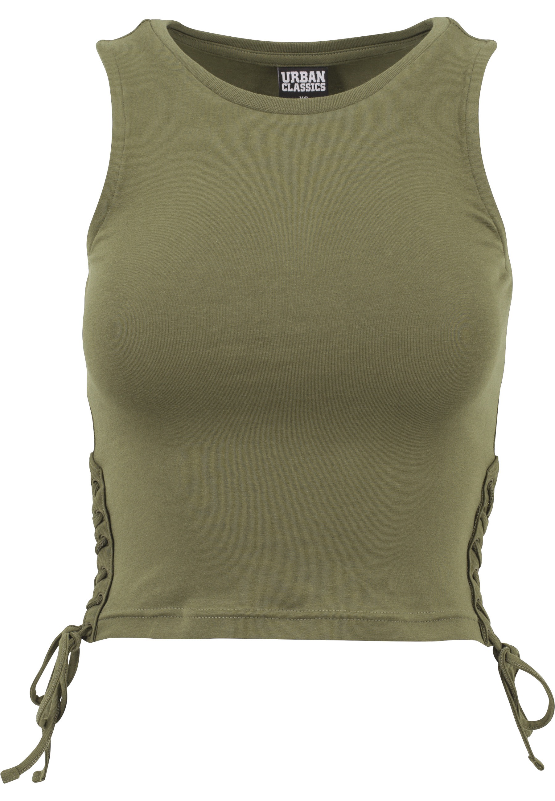 URBAN CLASSICS Yoga & Relax Shirt "Urban Classics Damen Ladies Lace Up Cropped Top" 1 Stk.