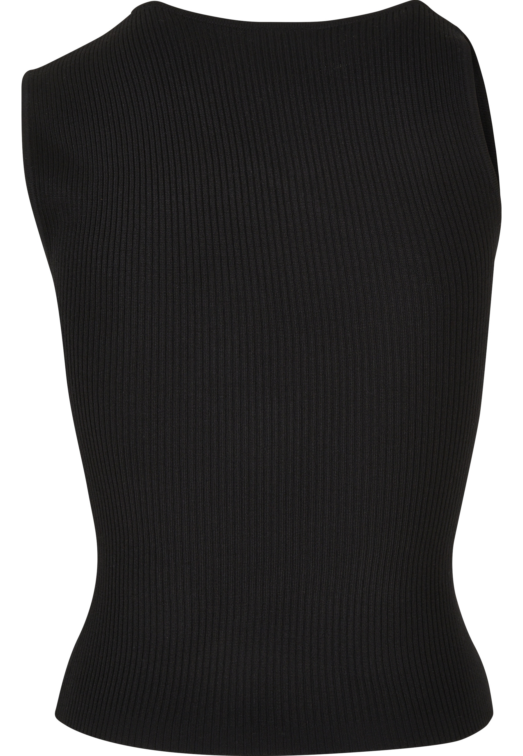 URBAN CLASSICS Yoga & Relax Shirt »Urban Classics Damen Ladies Rib Knit Asymmetric Top« 1 Stk.