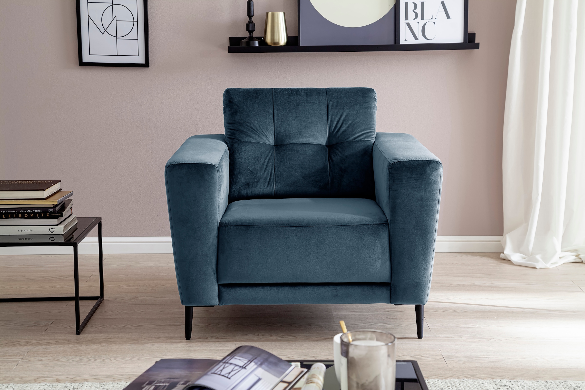 Trends by HG Sessel »Barcelona«, mit Metallfuss, frei im Raum stellbar