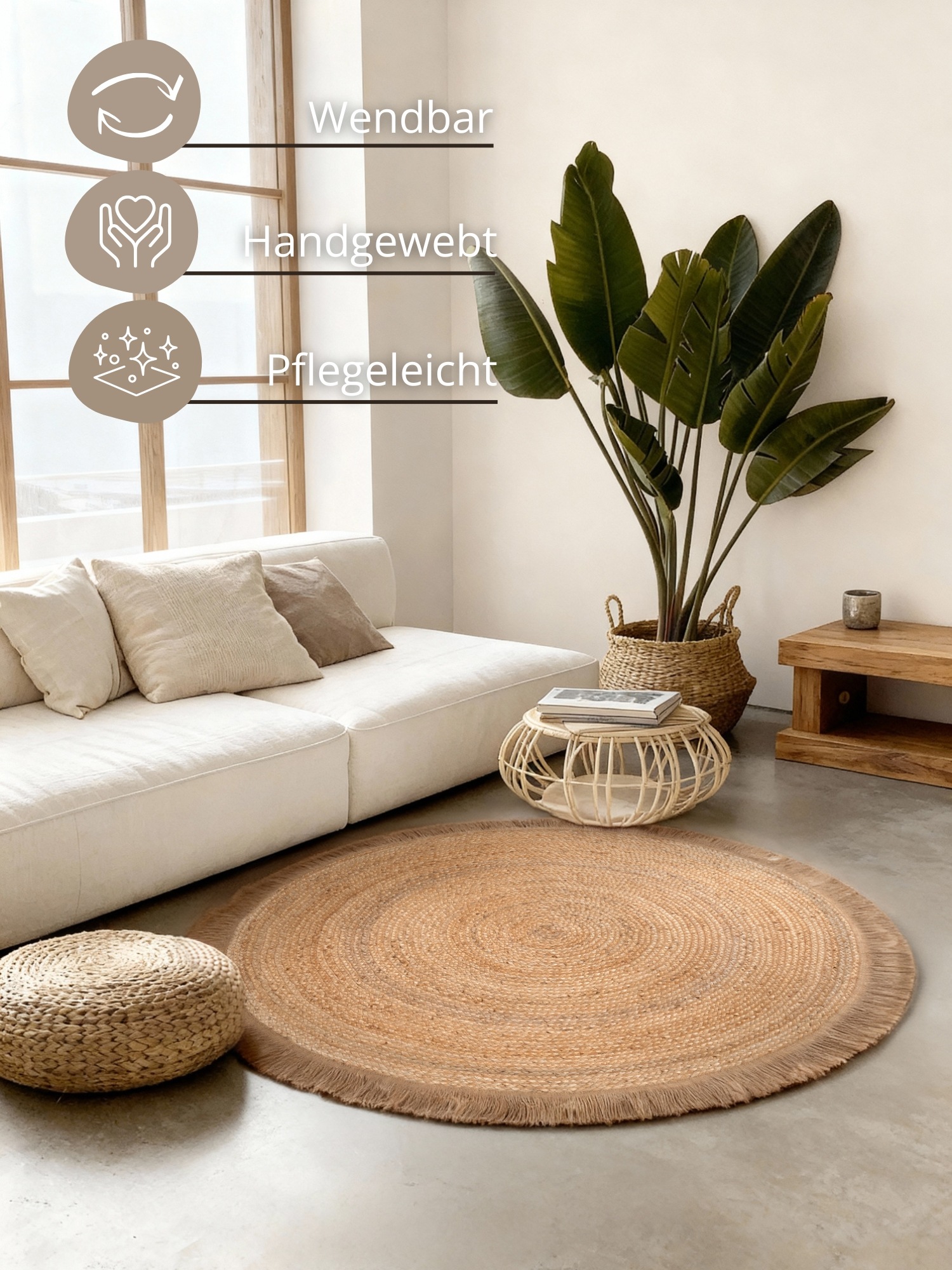 Hanse Home Nuru Rug Natural/Gold 200cm 2
