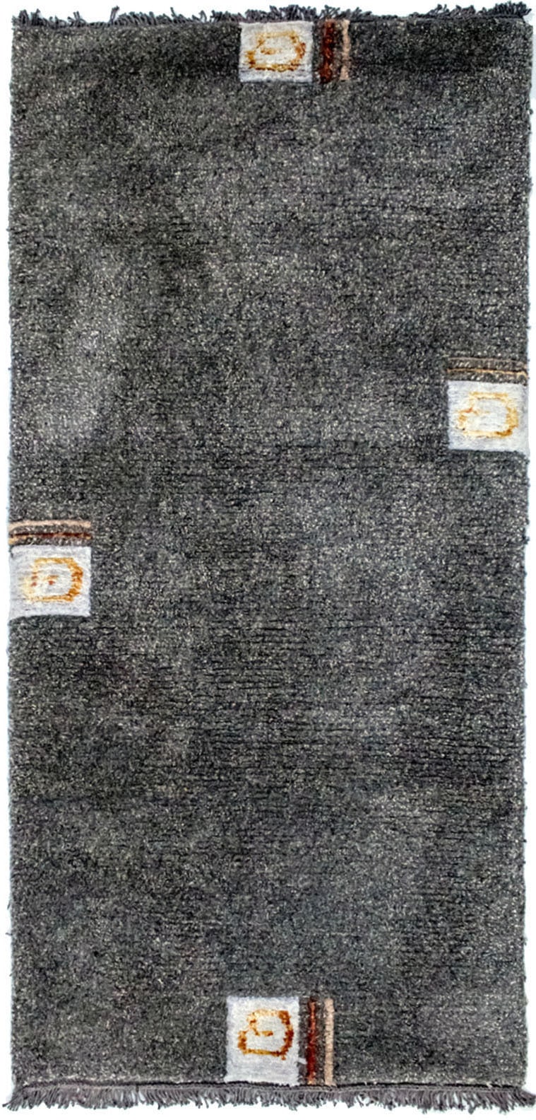 Wollteppich »Nepal Teppich handgeknüpft silber«, rechteckig, handgeknüpft