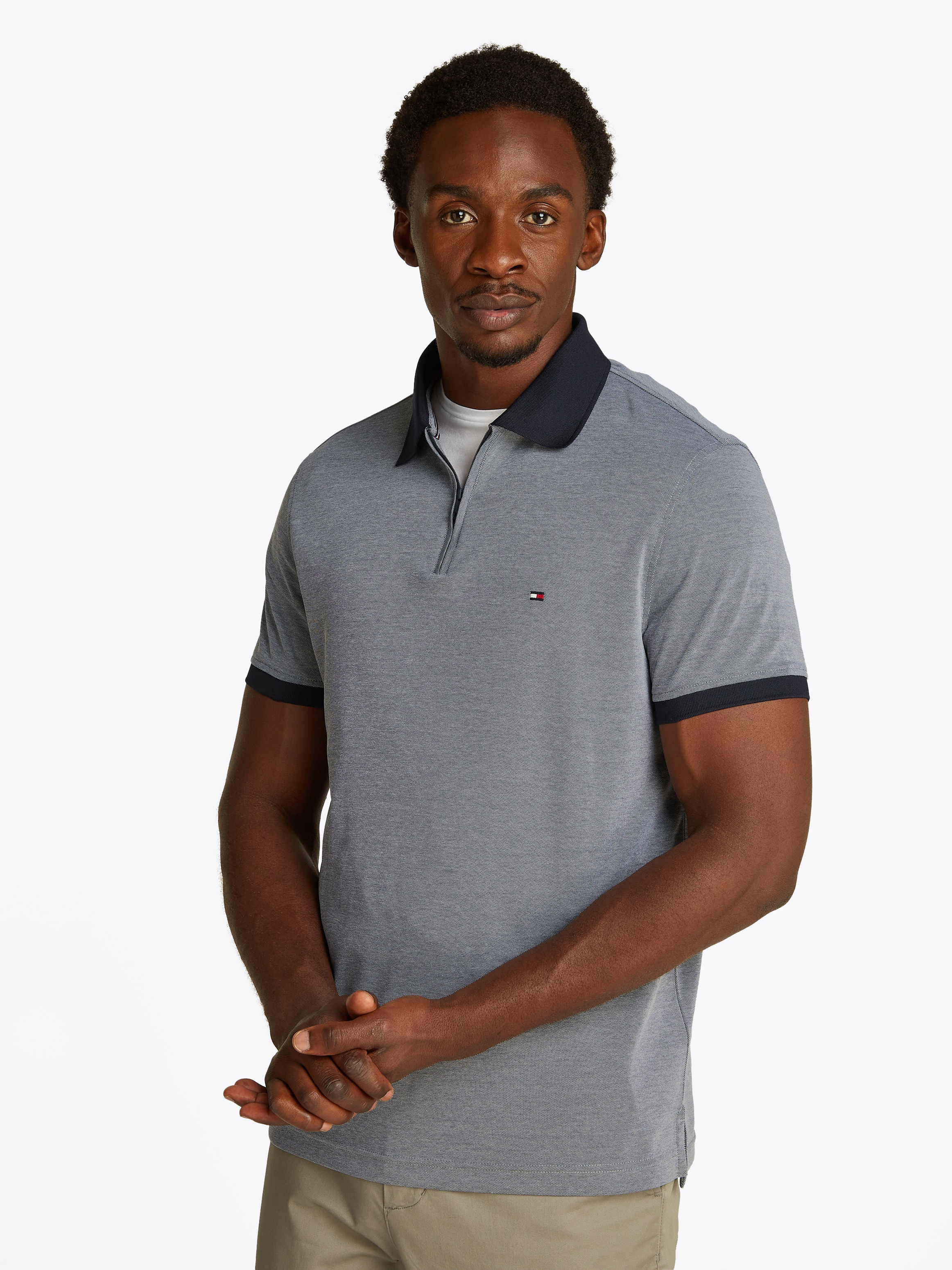Tommy Hilfiger Poloshirt "PERFORMANCE OXFORD ZIP REG POLO" günstig online kaufen