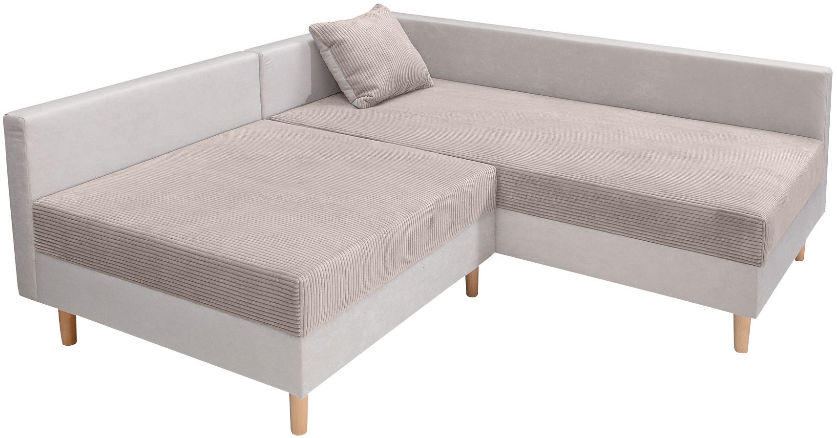 COLLECTION AB Ecksofa »L-Form«, Ecksofa,Ottomane rechte Seite montierbar,Komfortablen bonnelfederkern