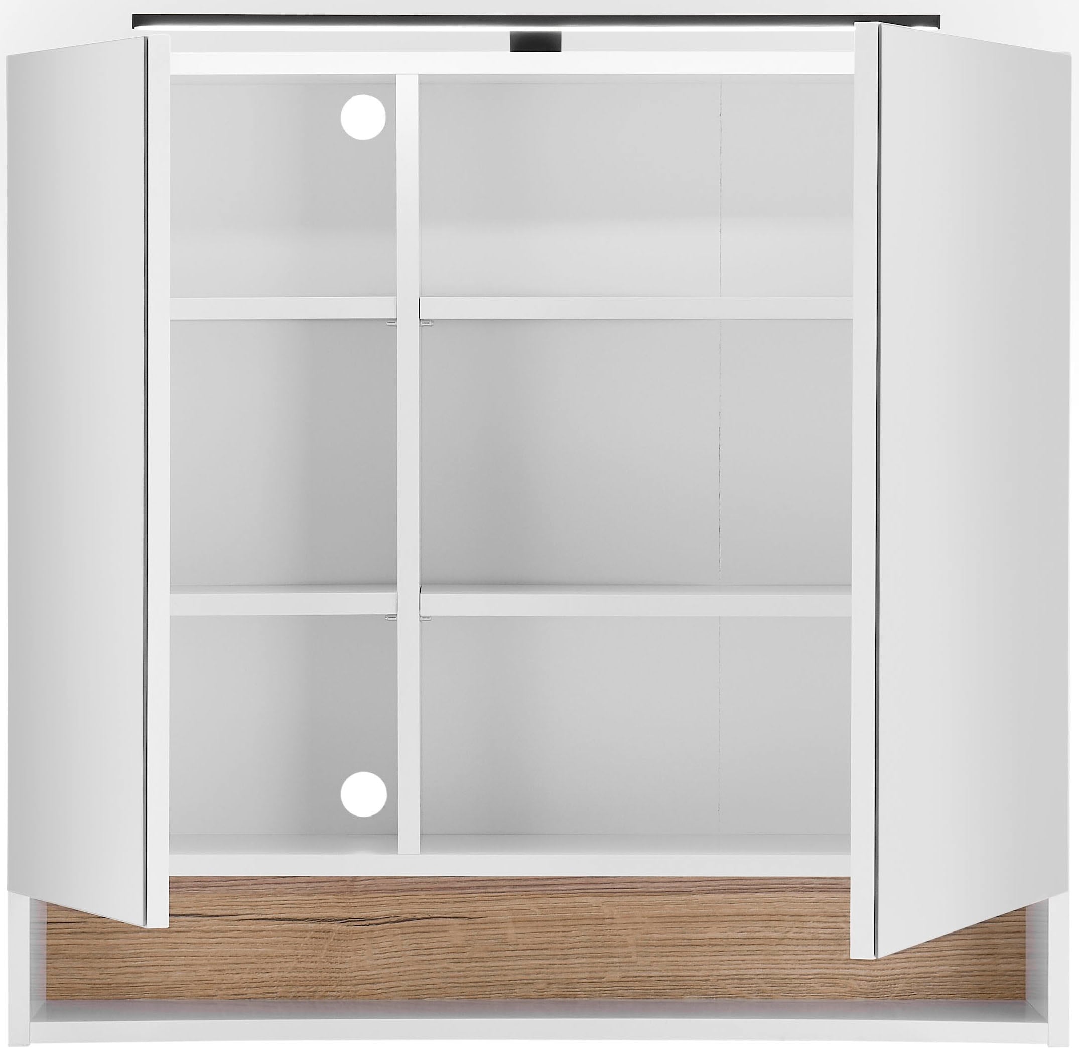 BASIC by Balculina Spiegelschrank »Denver Spiegelschrank, Badezimmerschrank BxHxT 80x75x22« 1 Stk. tlg. Breite 80 cm, Tür L/R montierbar, Softclose