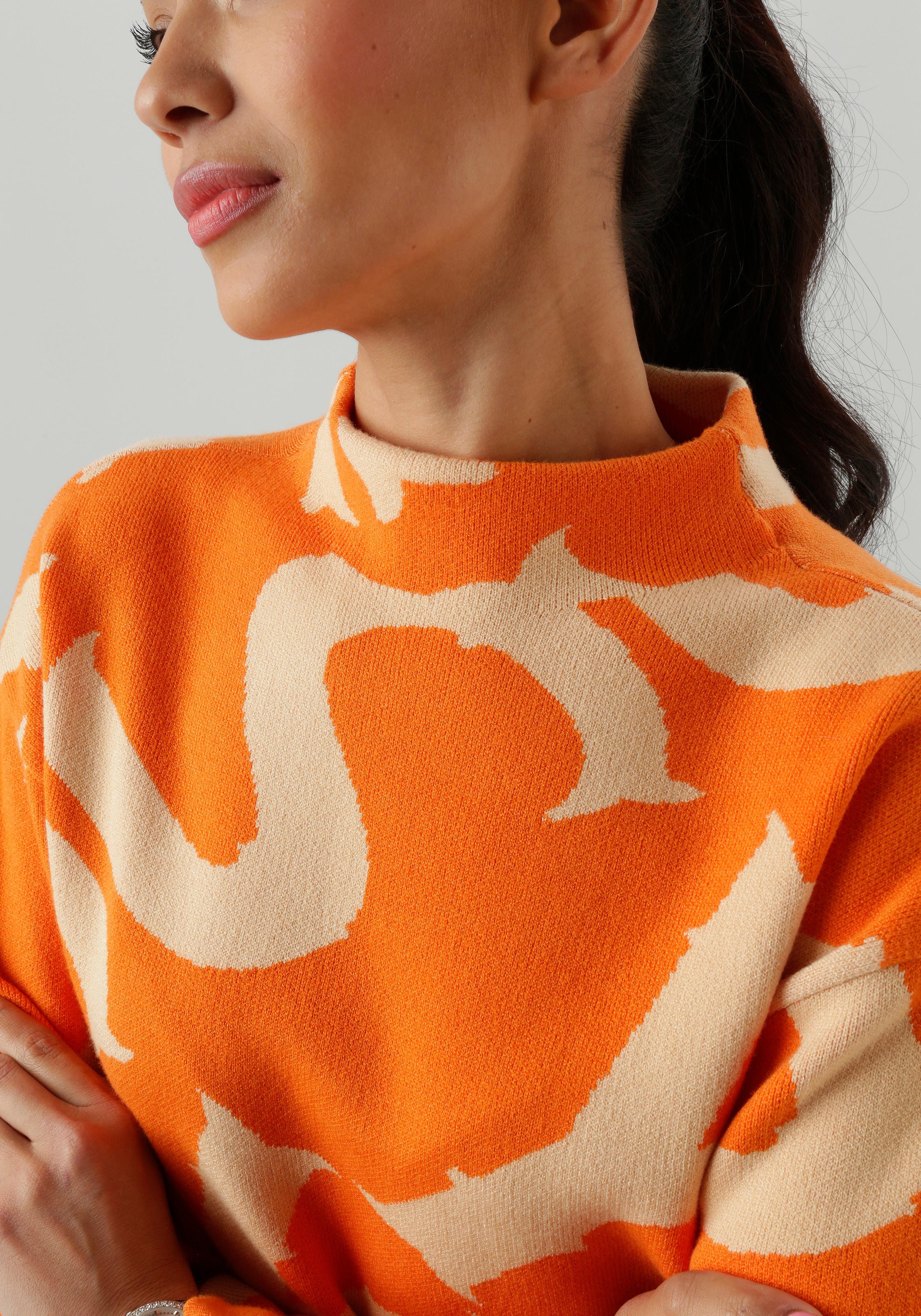 Aniston SELECTED Strickpullover, mit elegantem Jacquard-Muster - NEUE KOLLEKTION