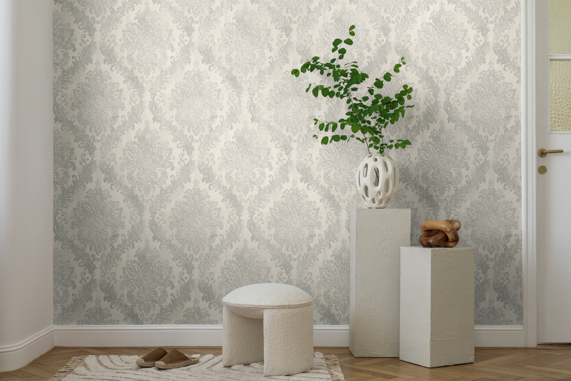 A.S. Création Vliestapete »Barock-Tapete Damast Farboptionen Ornamente« Kunst strukturiert