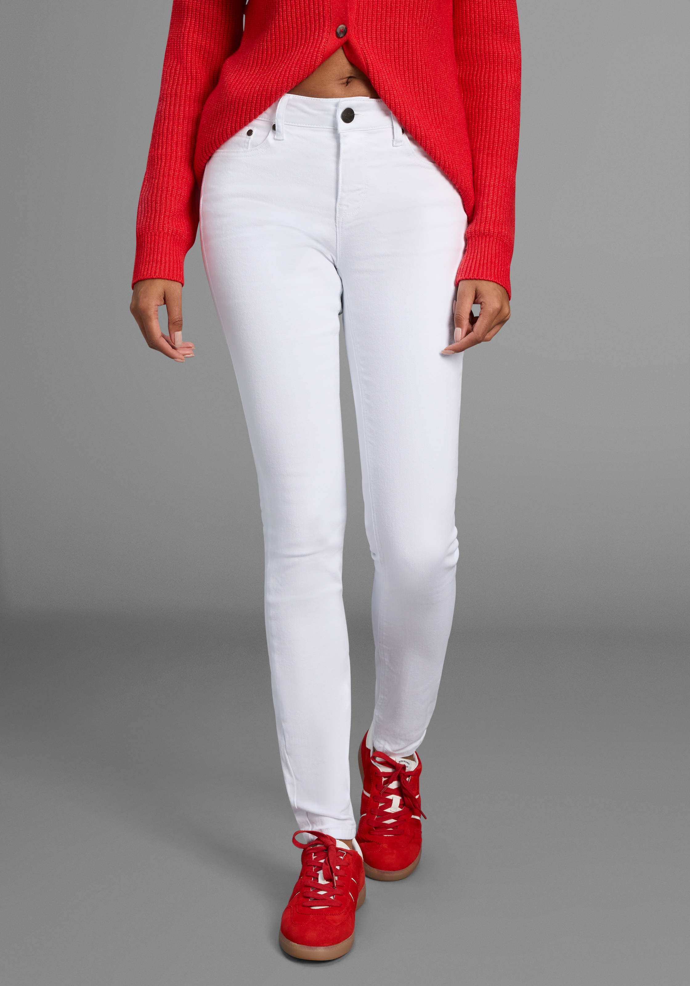 Arizona Slim-fit-Jeans "Shaping", enge Passform, Röhrenjeans, Used-Look-Was günstig online kaufen
