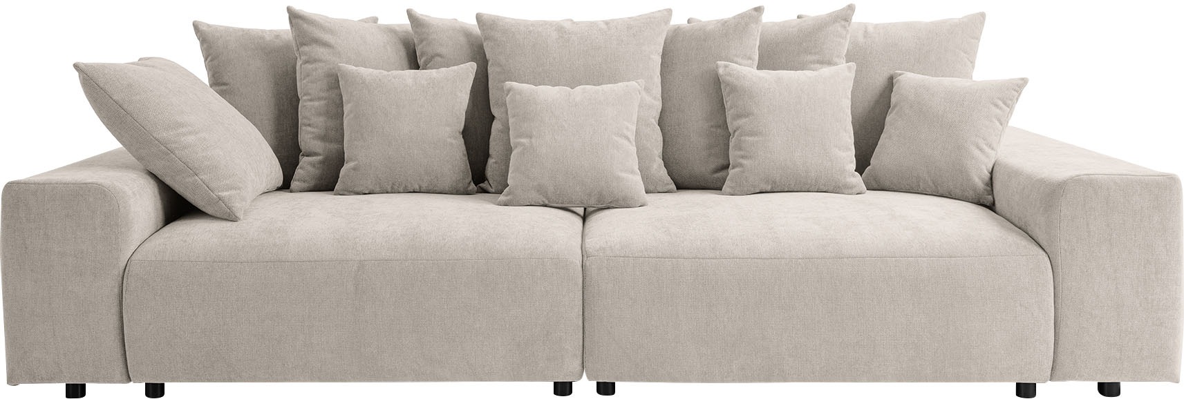 WERK2 Big-Sofa »Maxi B, Breite 290 cm«, Maximaler Kuschelkomfort: XXL-Sofa mit 78 cm Sitztiefe & 12 Kissen