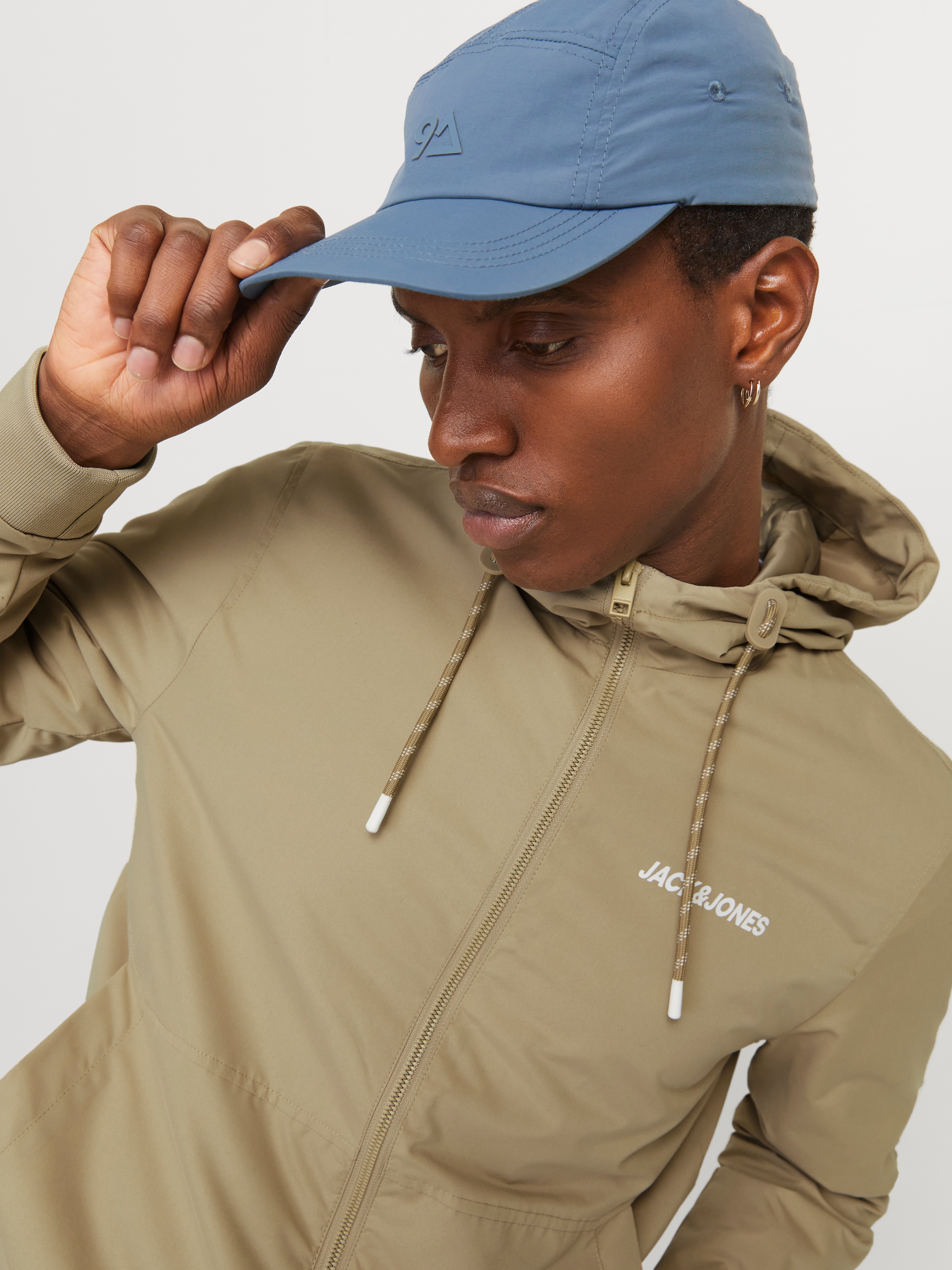 Jack & Jones Blouson "JJERUSH HOOD BOMBER NOOS", mit Kapuze, mit Logo Schri günstig online kaufen