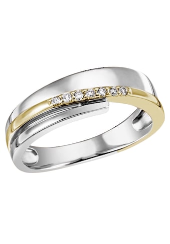 Fingerring »Schmuck Geschenk Silber 925 Silberring bicolor glitzernd«