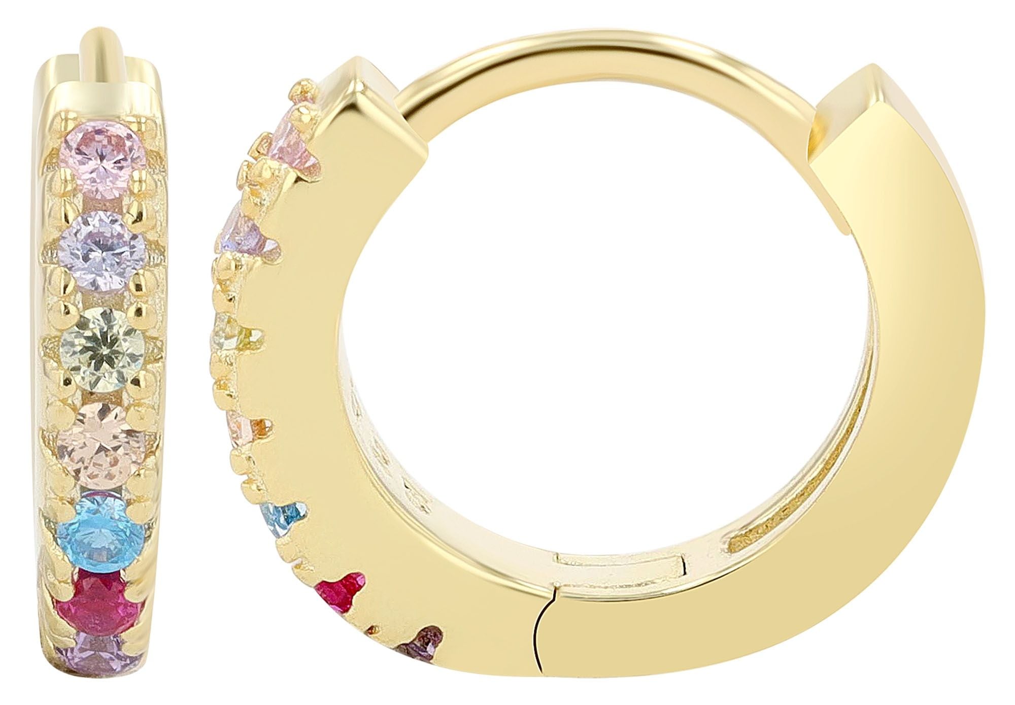 Adelia´s Klappcreolen "Damen Ohrringe – Klappcreole aus 925 Silber mit Zirk günstig online kaufen