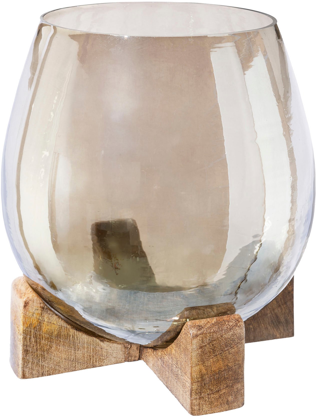 17 Höhe Creativ Glas Holz, home ca. | 2 und bestellen St.), (Set, aus BAUR Windlicht cm »Teelichthalter«,
