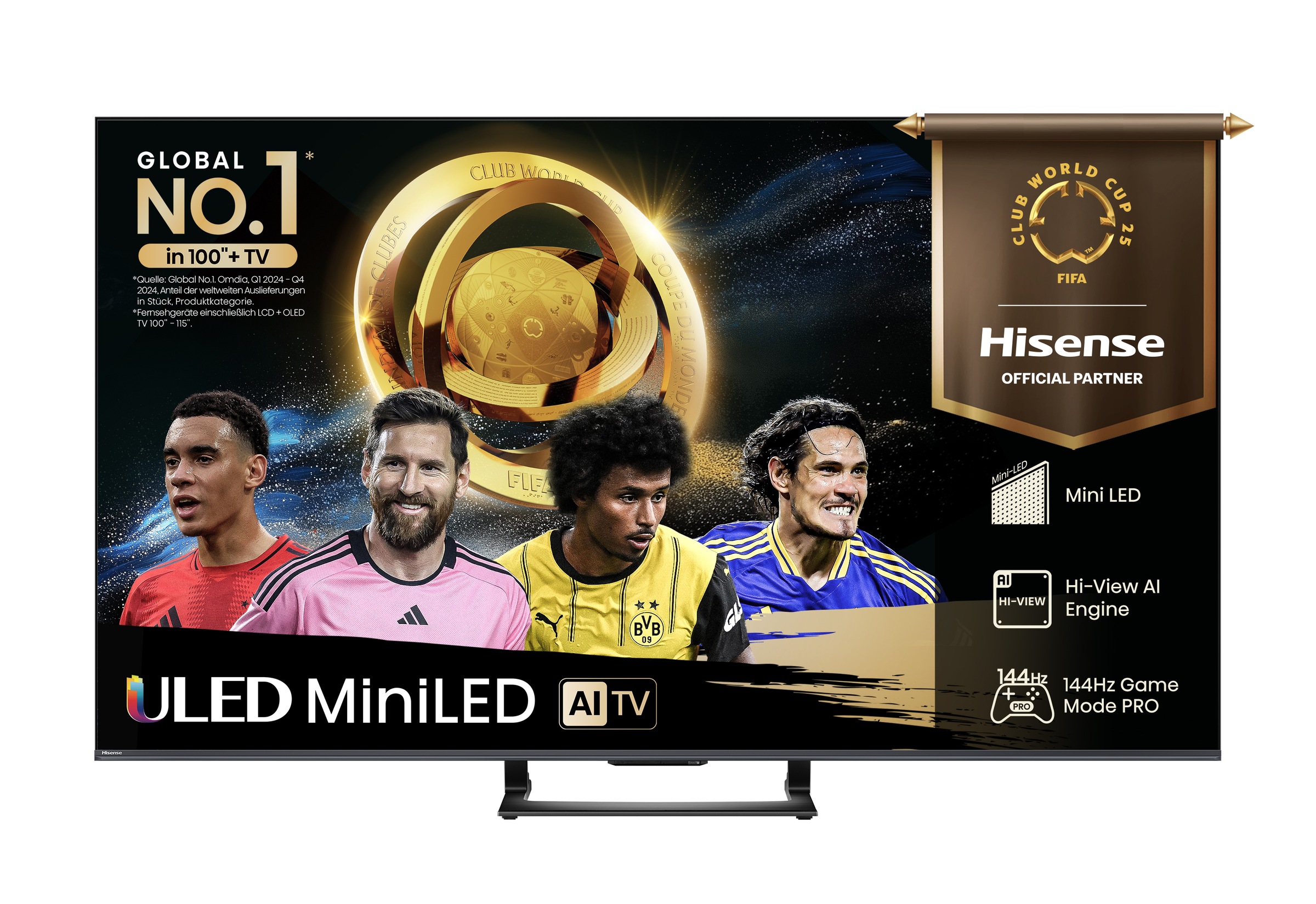 Hisense QLED Mini LED-Fernseher »65U7Q«, 4K Ultra HD, Smart-TV, 4K UHD Mini LED