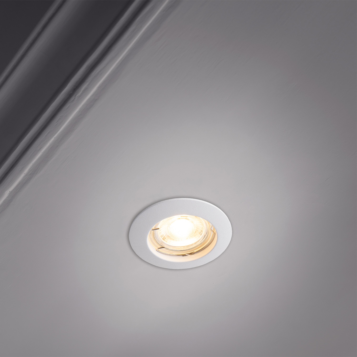 Paco Home Einbauleuchte »Klara«, 1 flammig, Leuchtmittel GU10 | ohne Leuchtmittel, Einbaustrahler Strahler Spotlight Unterbauleuchte Flach 6er Set GU10