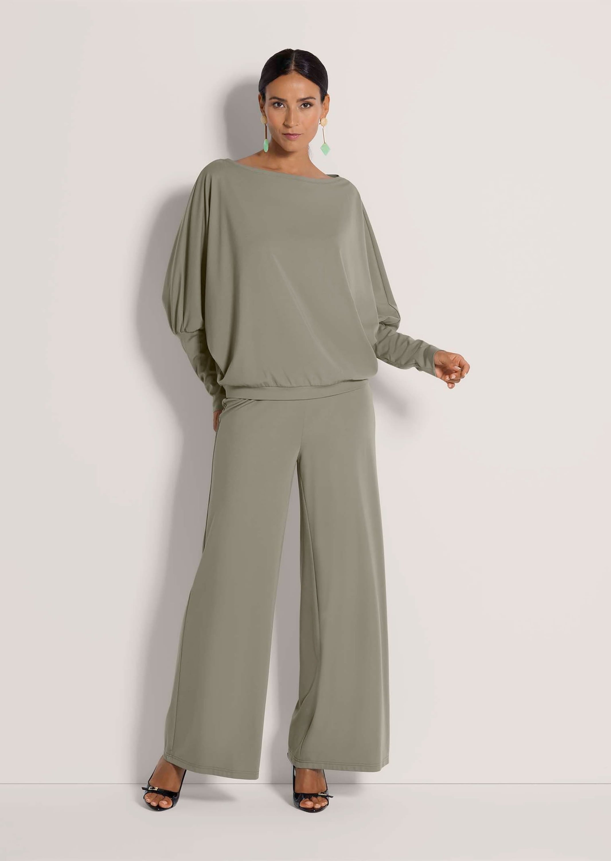 MADELEINE Langarmshirt »Langarmshirt Lockeres Longsleeve mit Fledermausärmeln« Weite Fledermausärmel