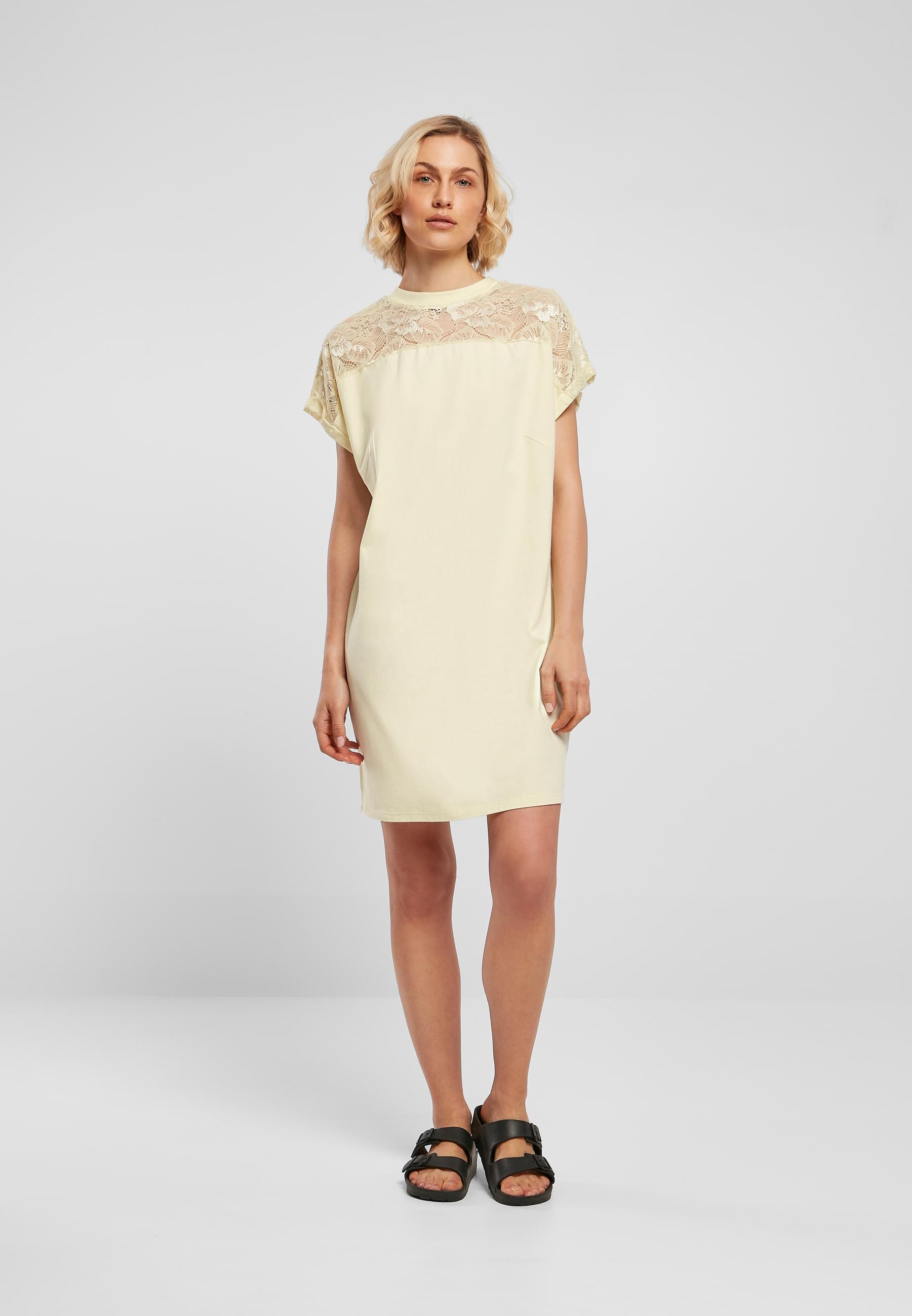 URBAN CLASSICS Shirtkleid »Urban Classics Damen Ladies Lace Tee Dress«, (1 tlg.)