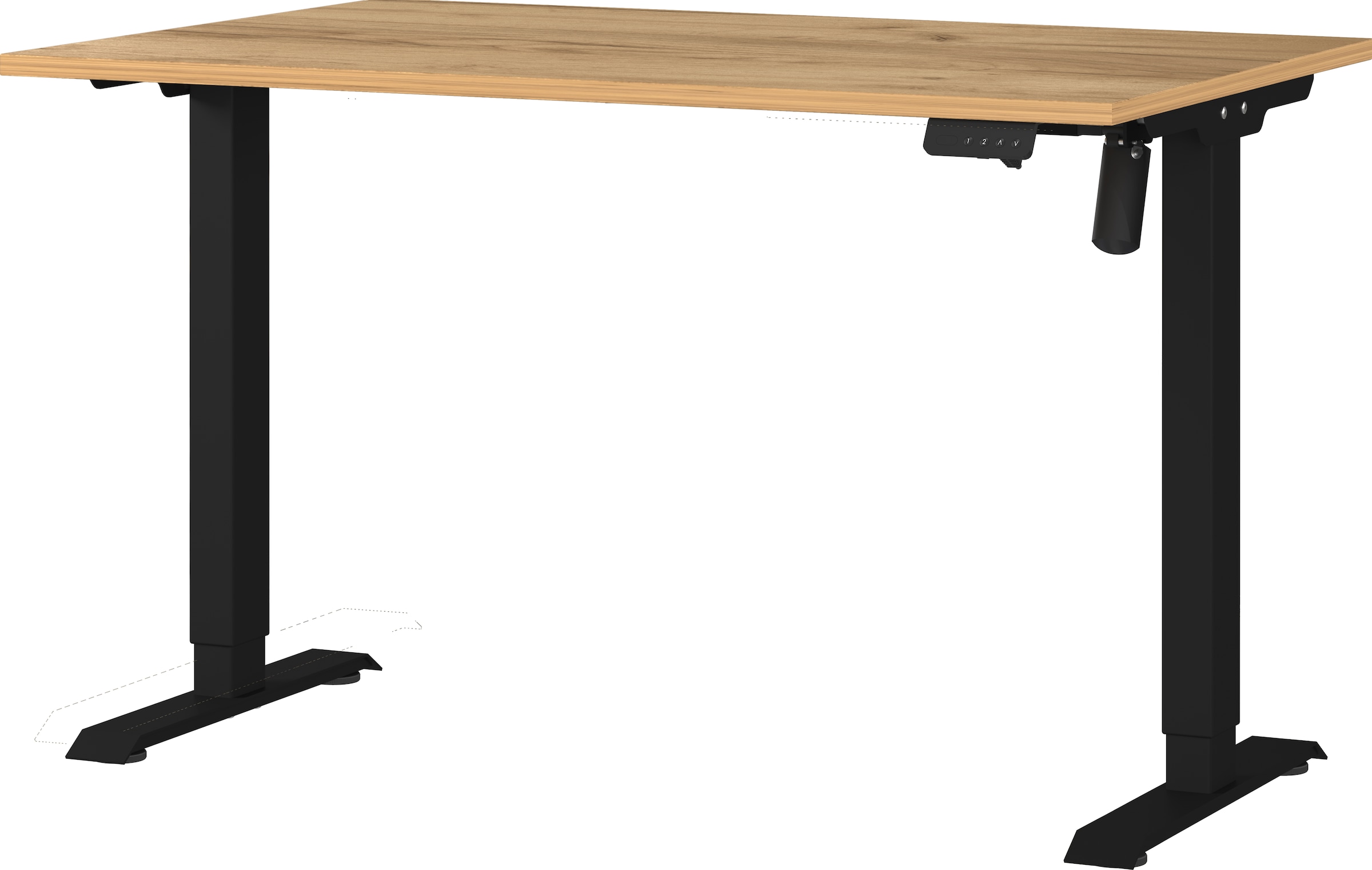 GERMANIA Schreibtisch "Boras" Breite 120/140/160/180 cm, Metallgestell, elektrisch höhenverstellbar