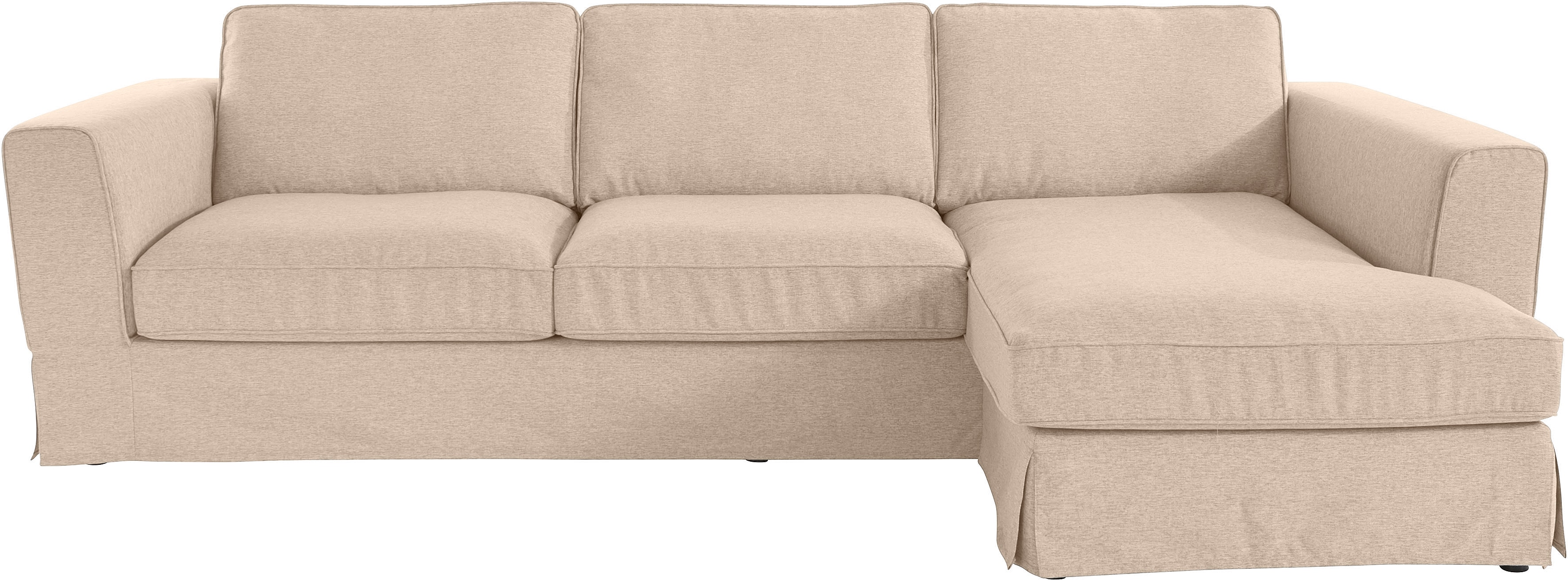 OTTO home Ecksofa "Vintage L-Form" 3-Sitzer Polsterecke im Landhausstil, mit abnehmbarer Husse
