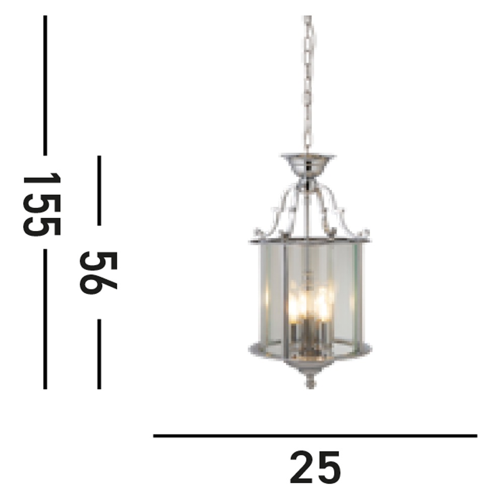 Searchlight Hängeleuchte »Hängeleuchte Lantern, 3-flammig«, 3 flammig, Leuchtmittel E14 | ohne Leuchtmittel, Klassisches Ambiente