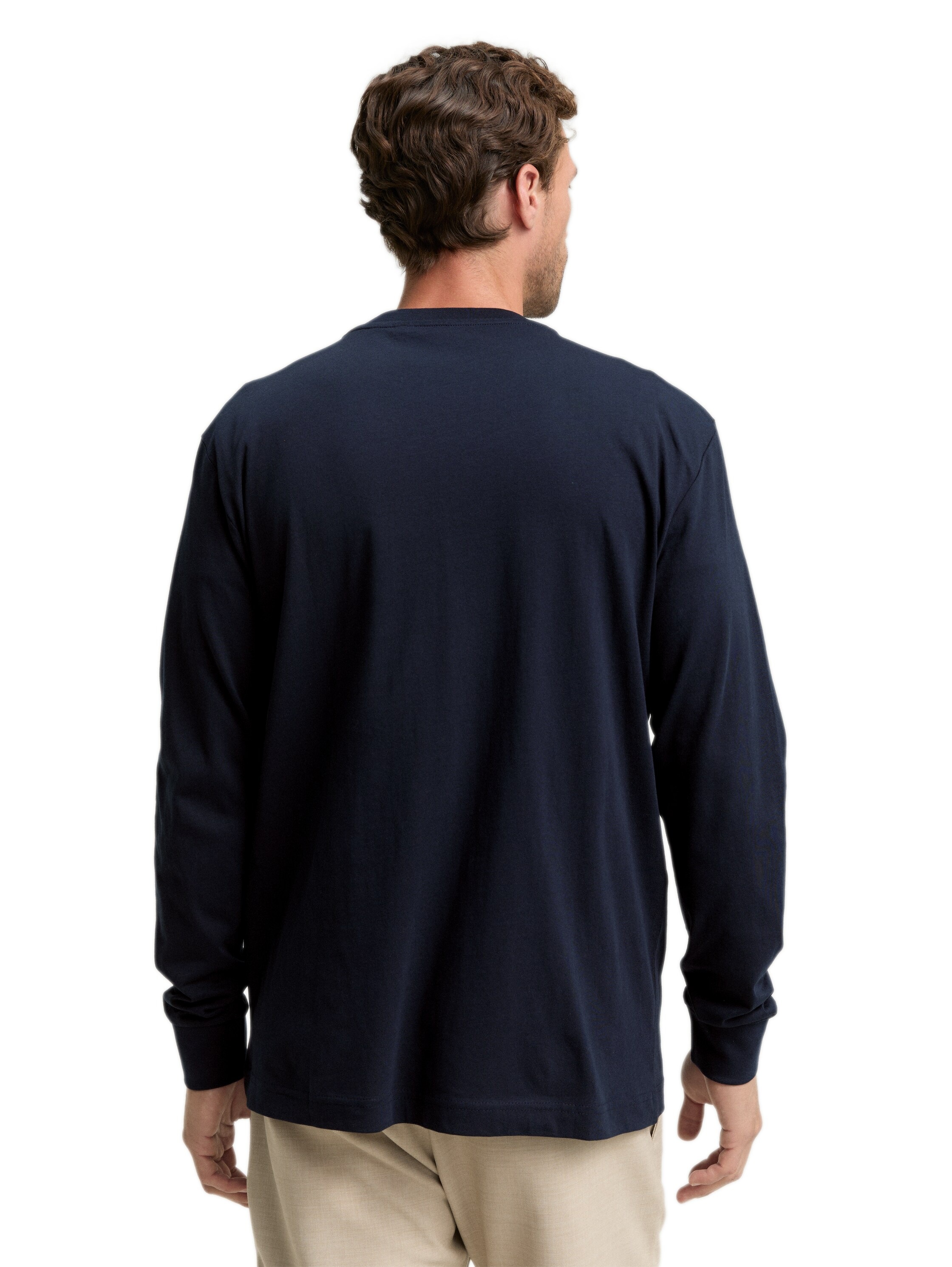 Tom Tailor Herren Langarmshirt PRINTED LONGSLEEVE - Regular Fit günstig online kaufen