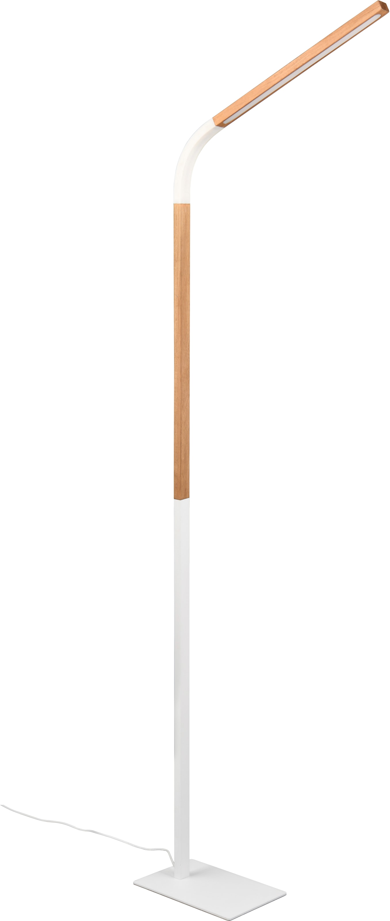 TRIO Leuchten LED Stehlampe »NORRIS, Stehleuchte mit Fußdimmer und Flexarm, Leseleuchte H. 140cm« LED-Board 1 Stk. Warmweiß 11W 1400 Lumen warmweiße LED, dimmbar per Fußschalter (3 Stufen)