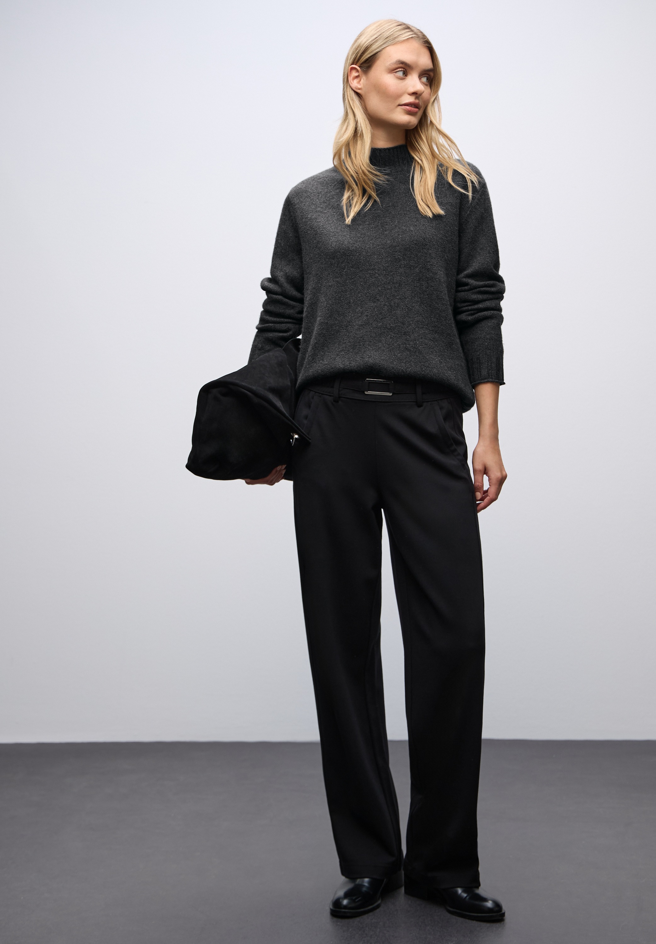 STREET ONE Rollkragenpullover mit Rippbündchen