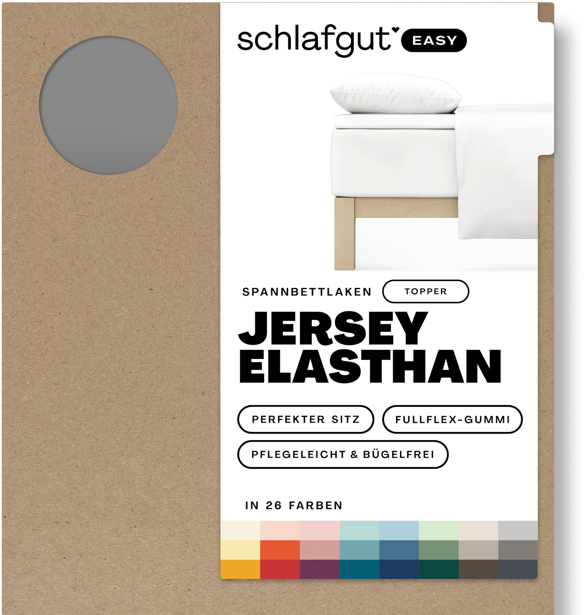 Schlafgut Spannbettlaken "EASY Jersey Elasthan Topper", MADE IN GREEN by OEKO-TEX