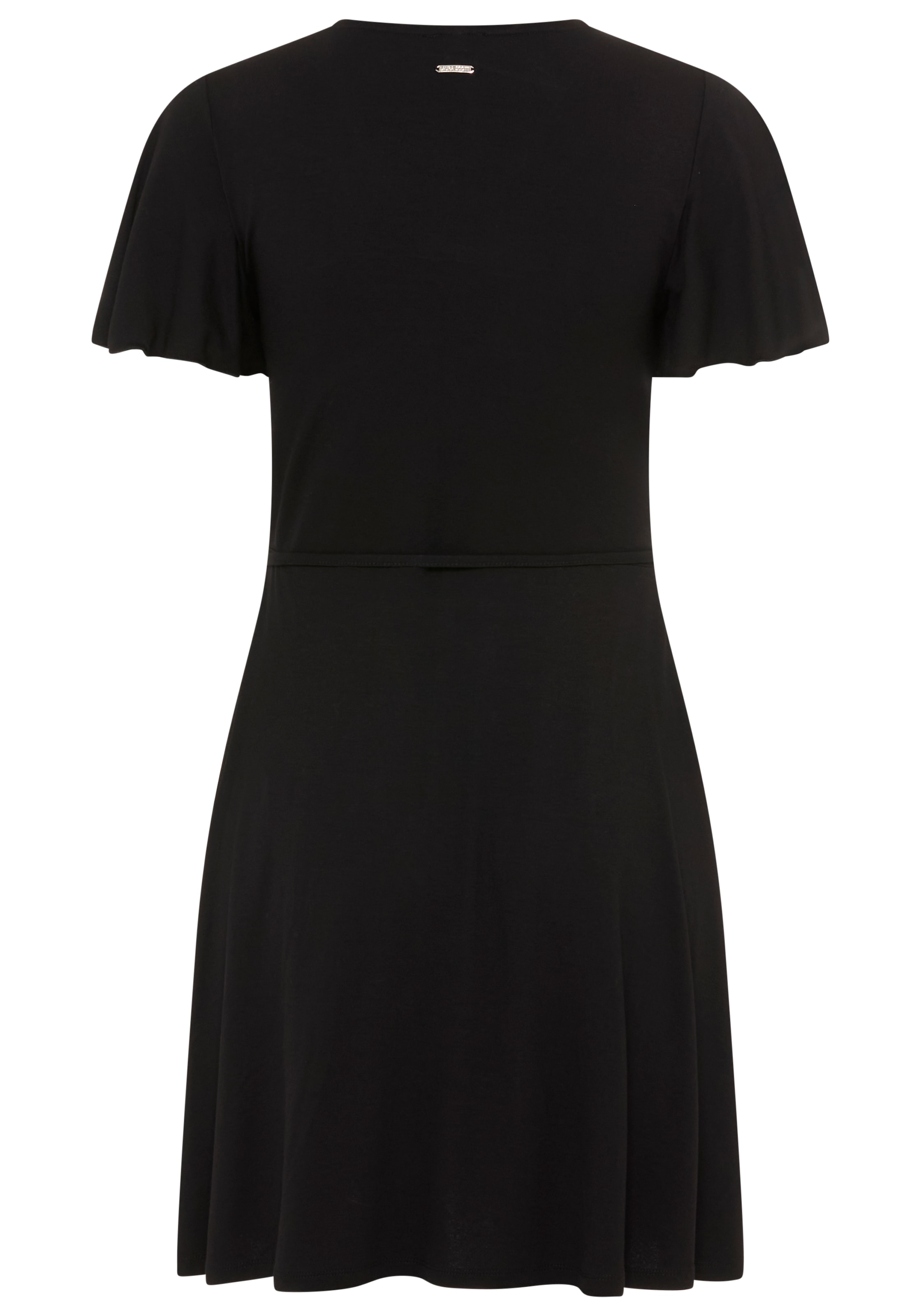 Laura Scott Sommerkleid dekorative Knopfleiste, elastische Viskosemischung, mit V-Ausschnitt