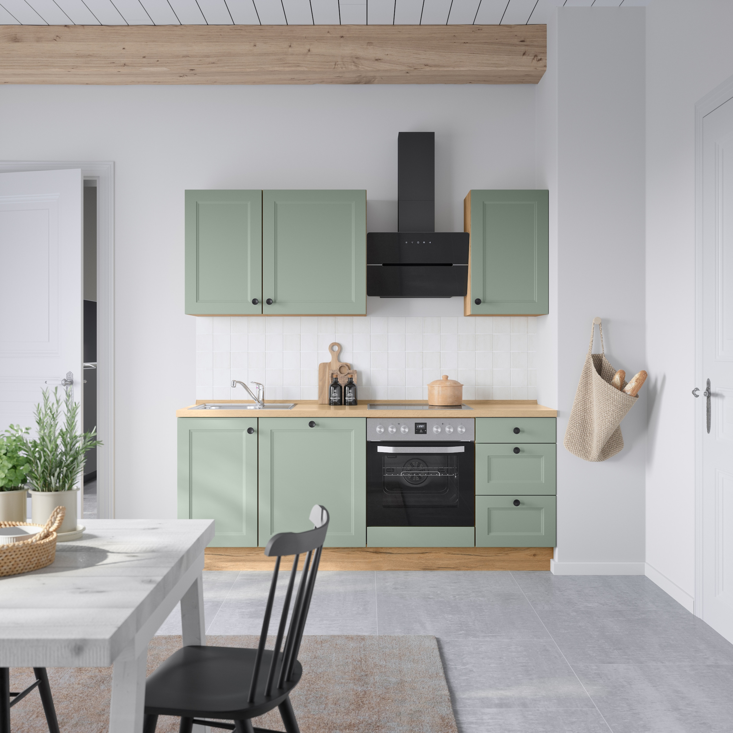 nobilia® Küchenzeile »"Cascada II"« vormontiert, Breite 210 cm, Ausrichtung wählbar, wahlw. mit E-Geräten