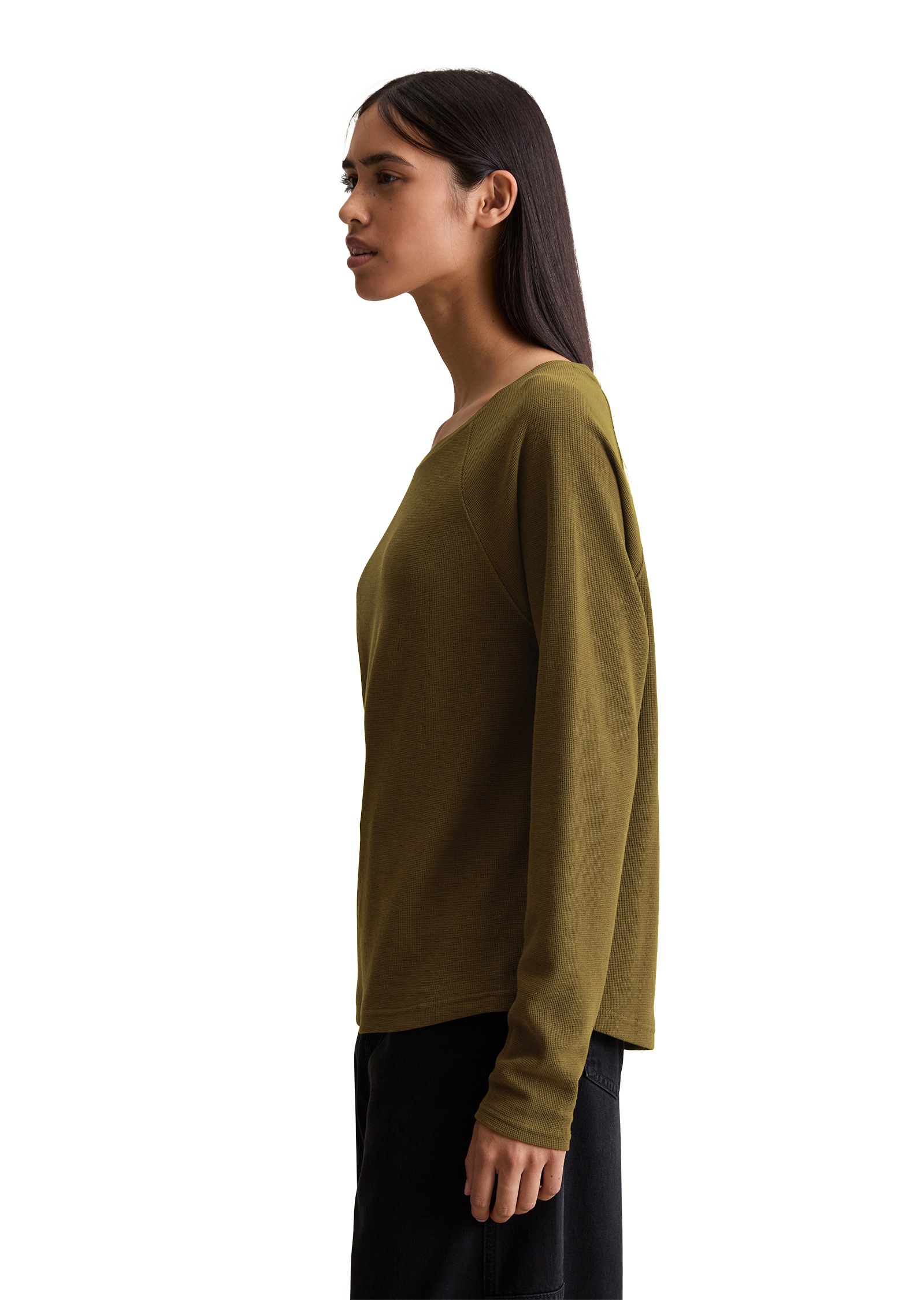 Marc O'Polo DENIM Langarmshirt »aus weichem Waffle-Jersey«