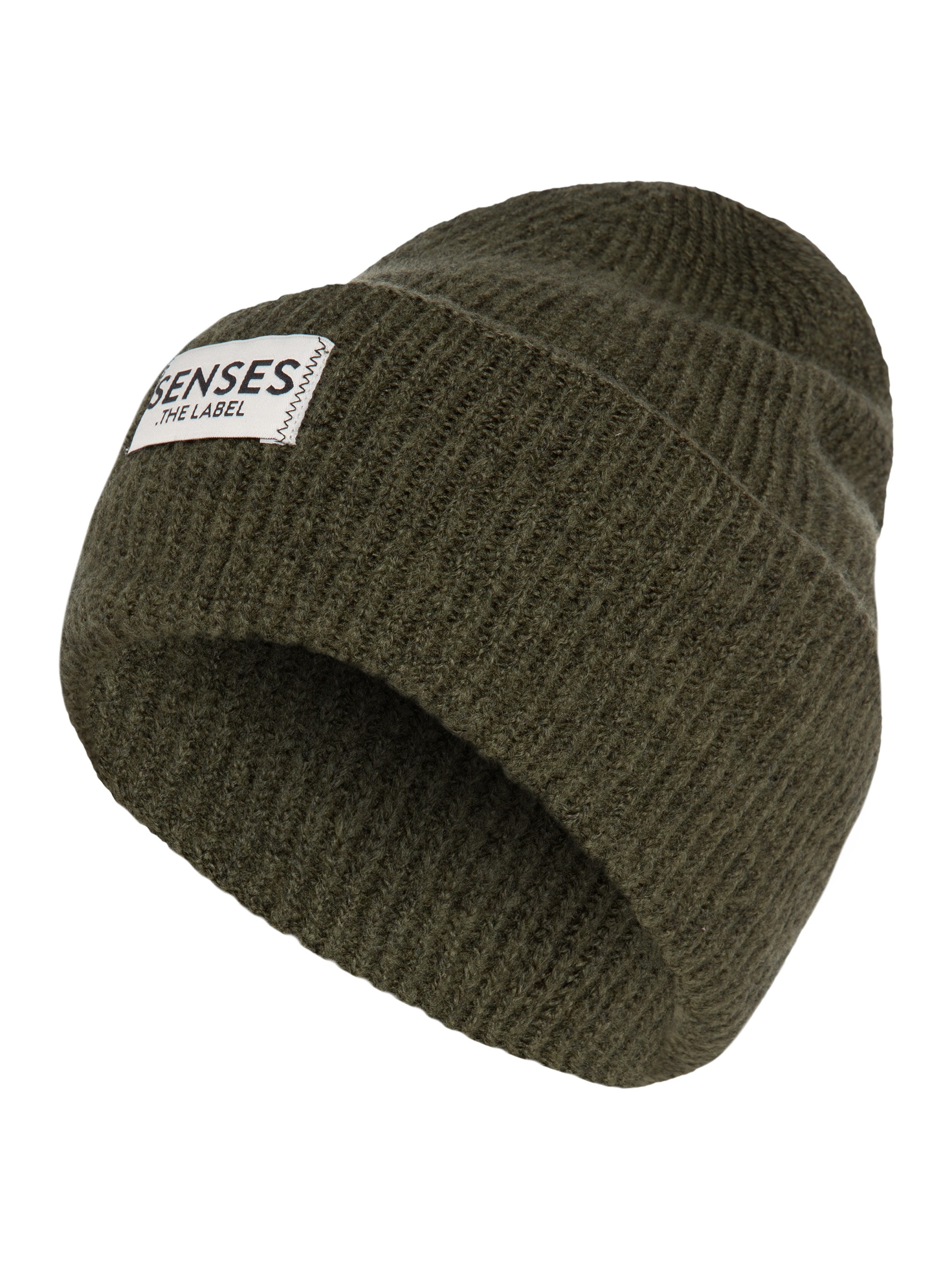 SENSES.THE LABEL Strickmütze mit Label Patch