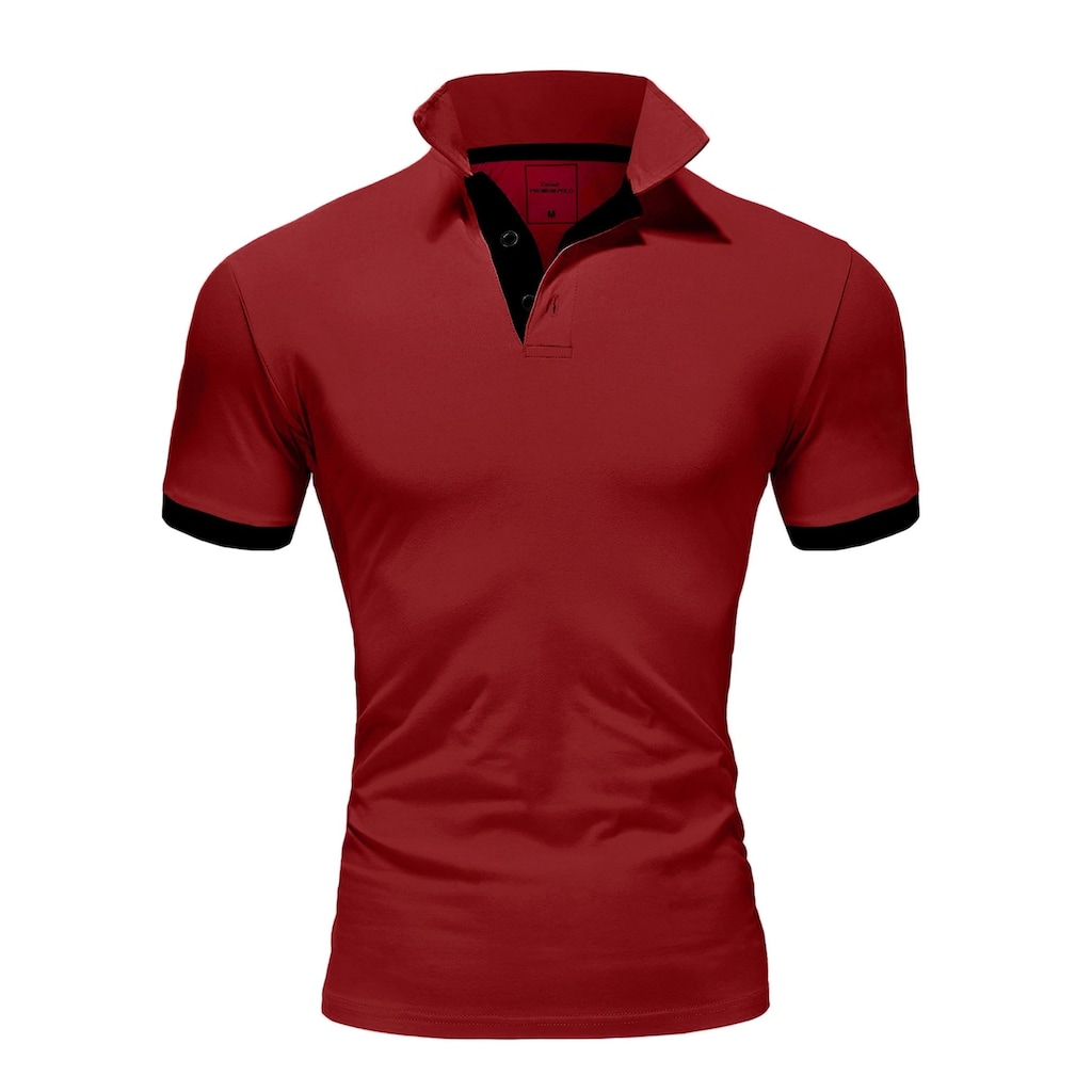 behype Poloshirt »BASE«, mit kontrastfarbigen Details